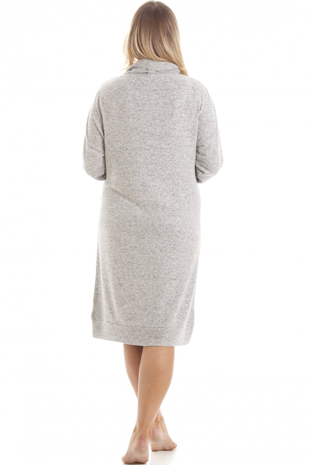 Light Grey Camille Lingerie Light Grey Comfy Fit Hacci Lounger, Image 3 of 5