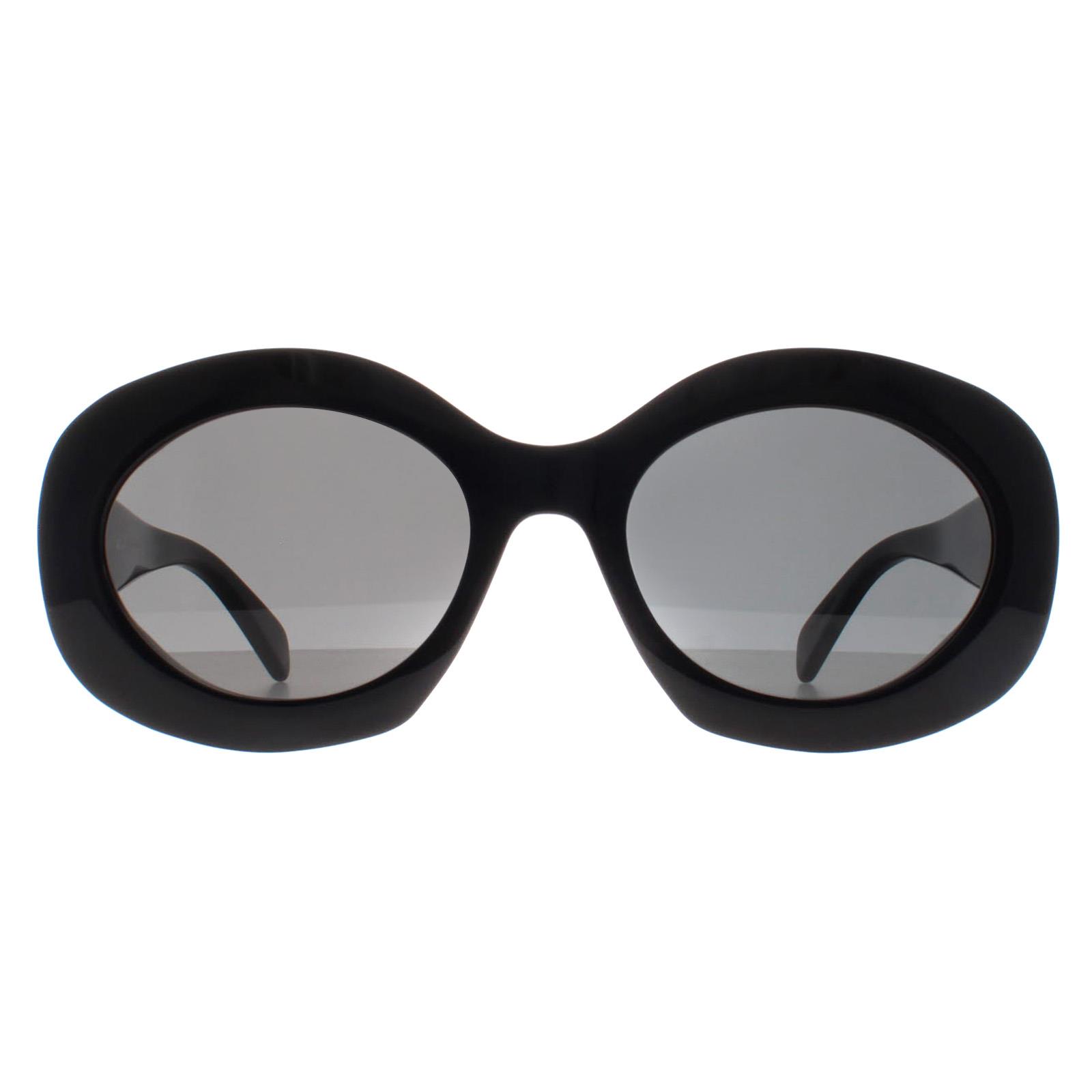 Black Oval Shiny Black Smoke Grey Triomphe CL40292U, Image 1 of 4