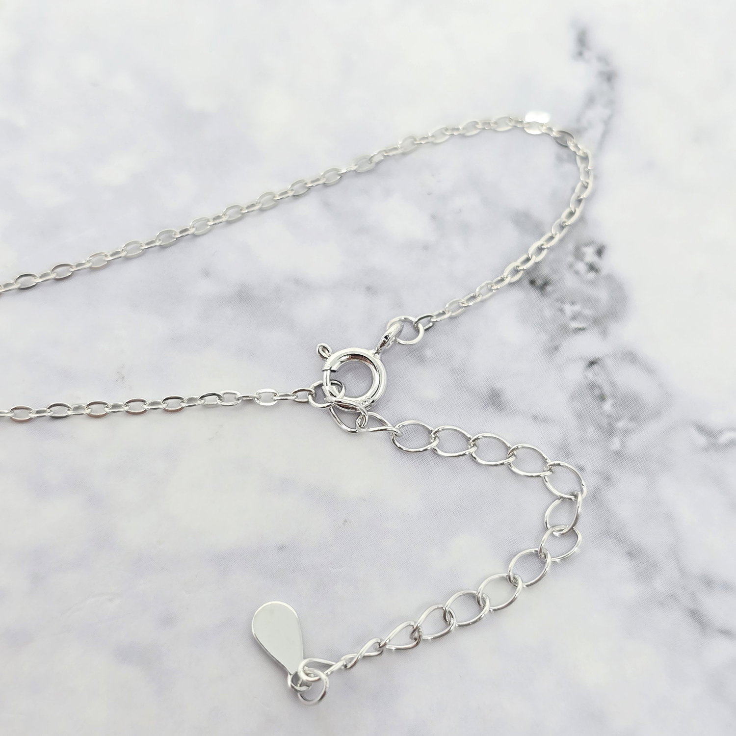 Red Ruby Moissanite Crystal Sterling Silver Necklace, Image 2 of 2
