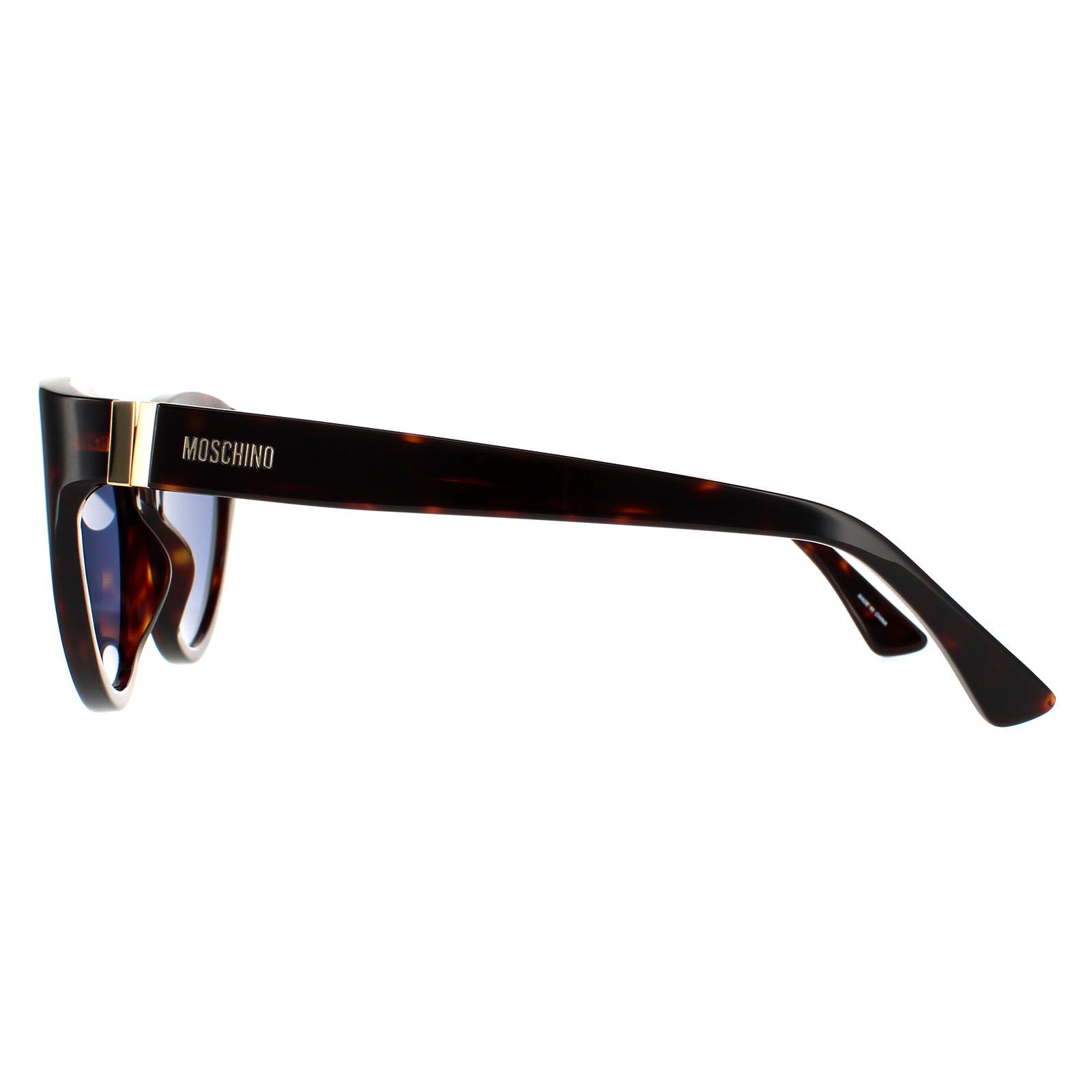 Cat Eye Dark Havana Blue Sunglasses, Image 3 of 4
