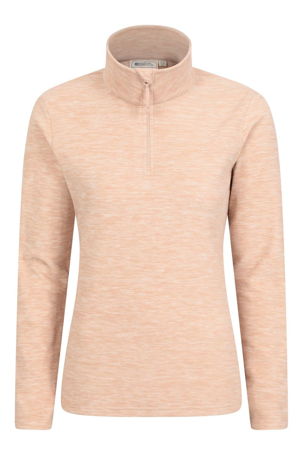 Beige Snowdon Melange Fleece Top, Image 1 of 4