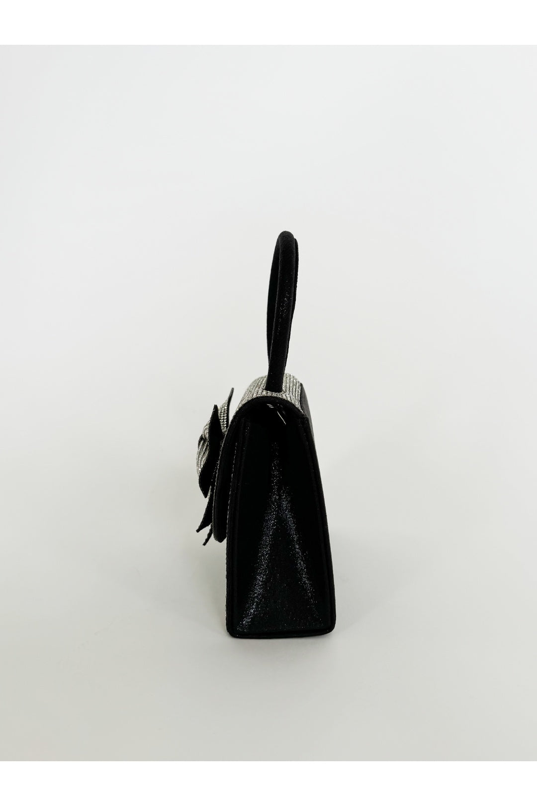 Black Rhinestone Grab Bag with Bow Detail, Image 4 of 6