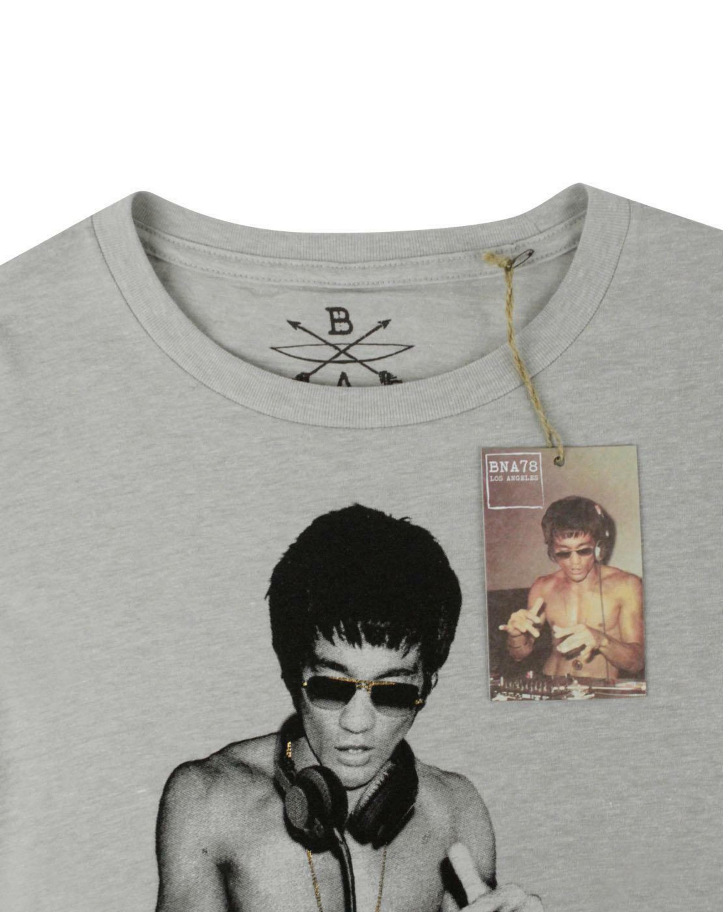 Grey Bruce Lee Gung Fu Scratch By T-Shirt, Image 4 of 4