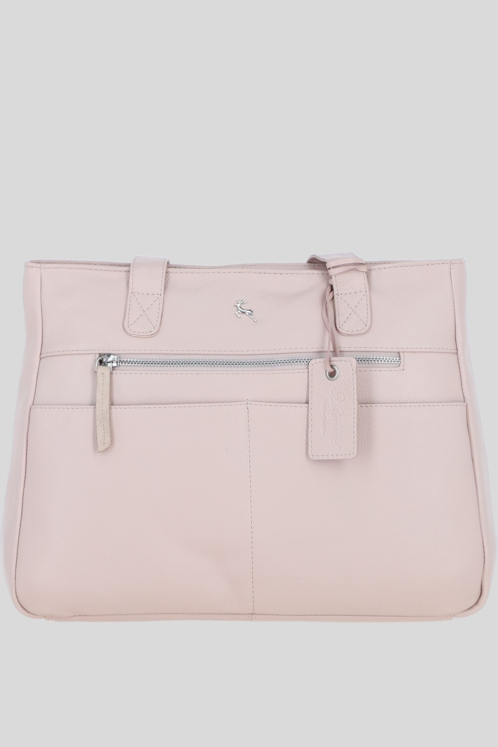 Light Pink 'London' Real Leather Shoulder Bag, Image 1 of 5
