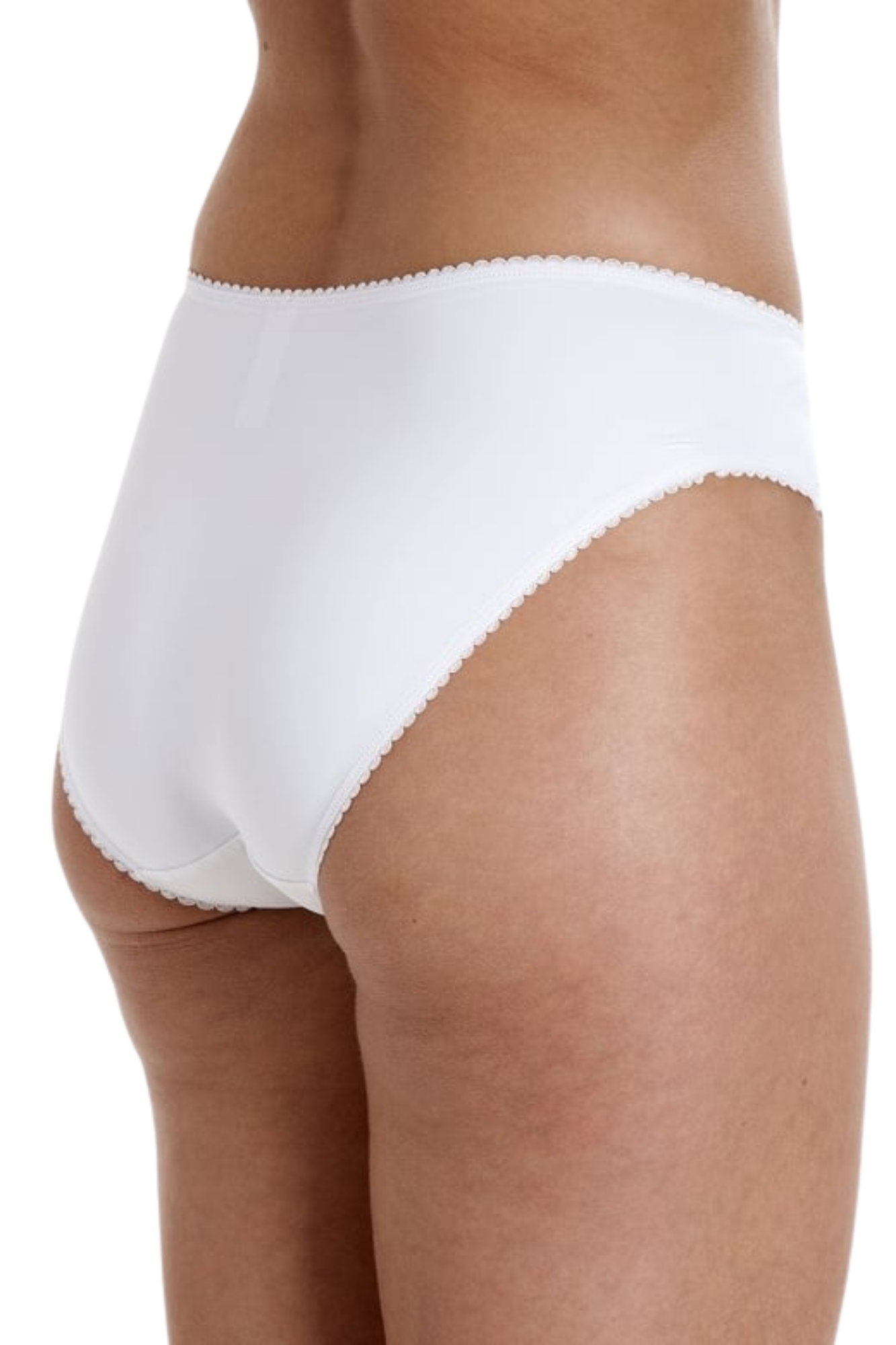 White Camille Lingerie White 3 Pack Sheer Floral Lace Mesh Briefs, Image 3 of 5