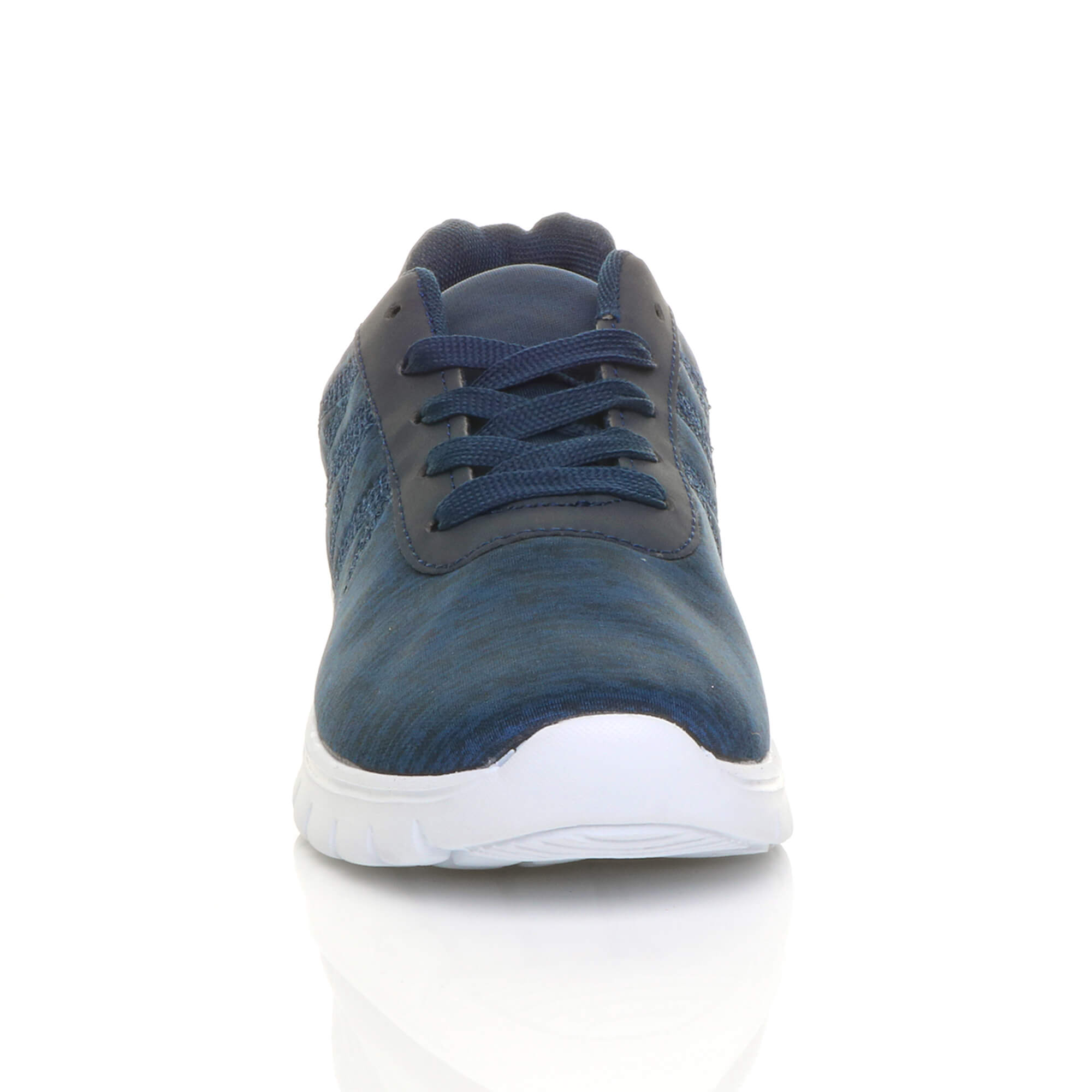 Navy Blue AJVANI Navy Blue Lace Up Memory Foam Trainers, Image 6 of 6