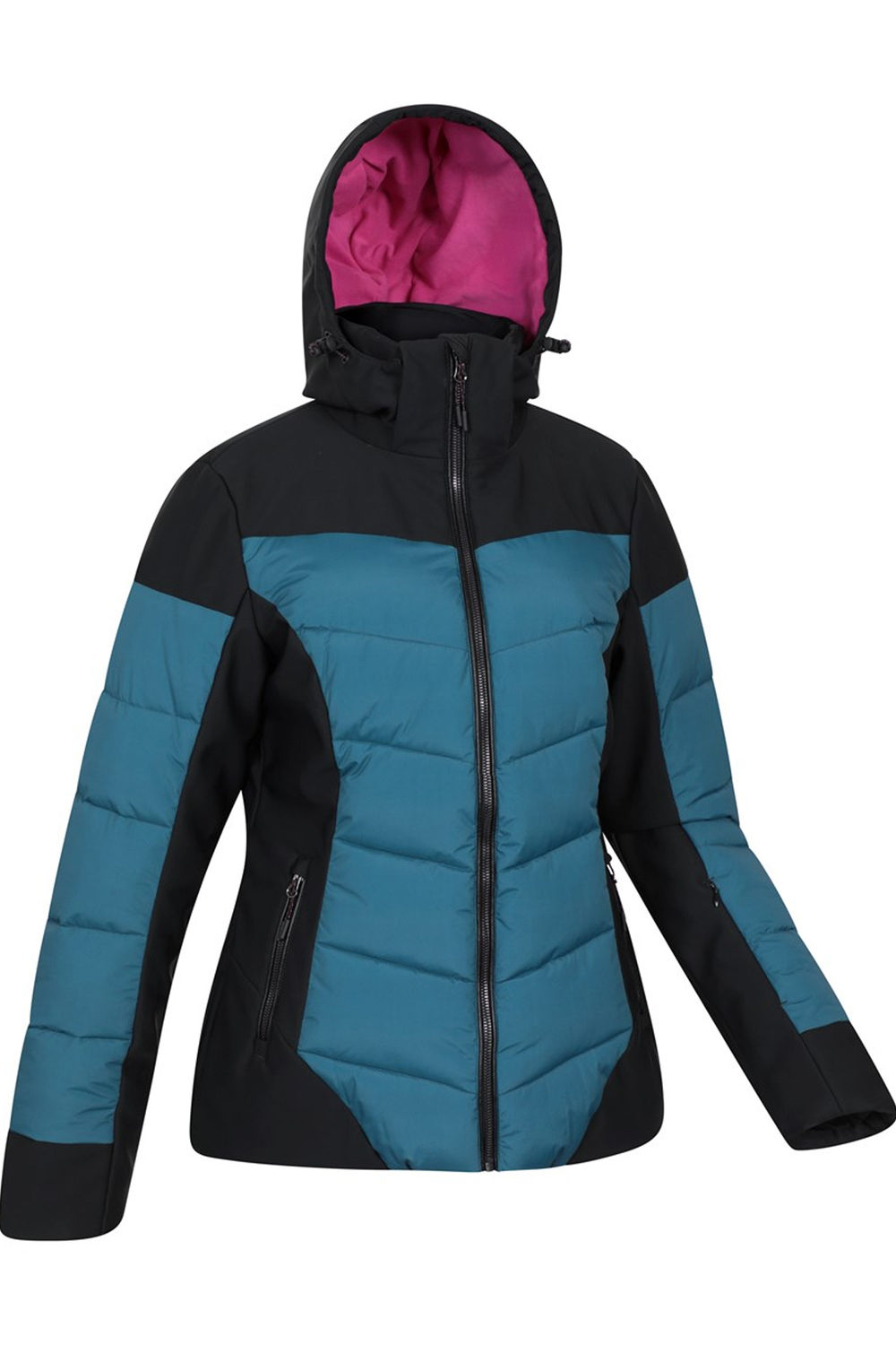 Dark Green Resort RECCO Padded Ski Jacket, Image 3 of 4
