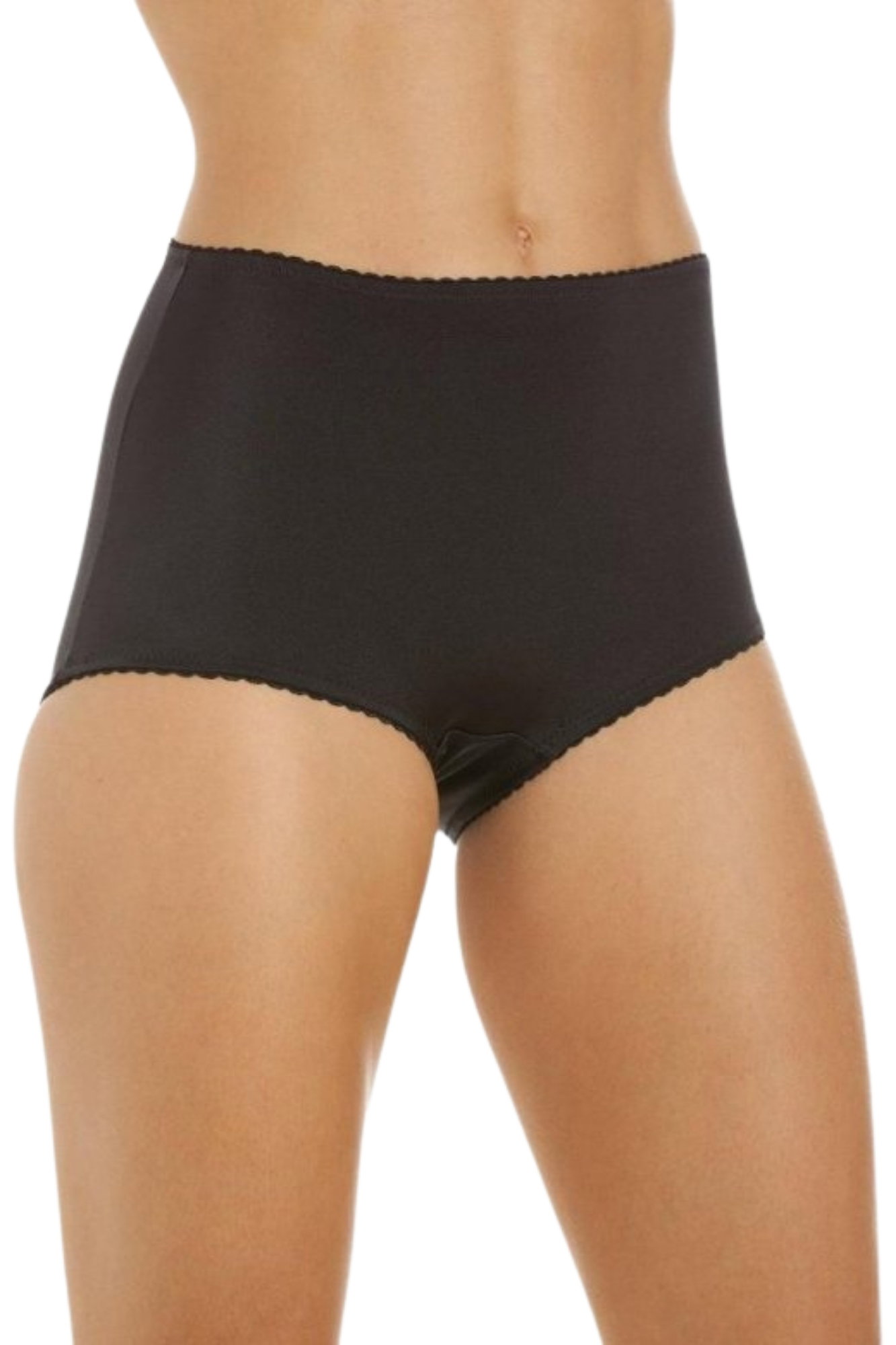 Black High Waist 2 Pack Control Briefs, Image 2 of 4