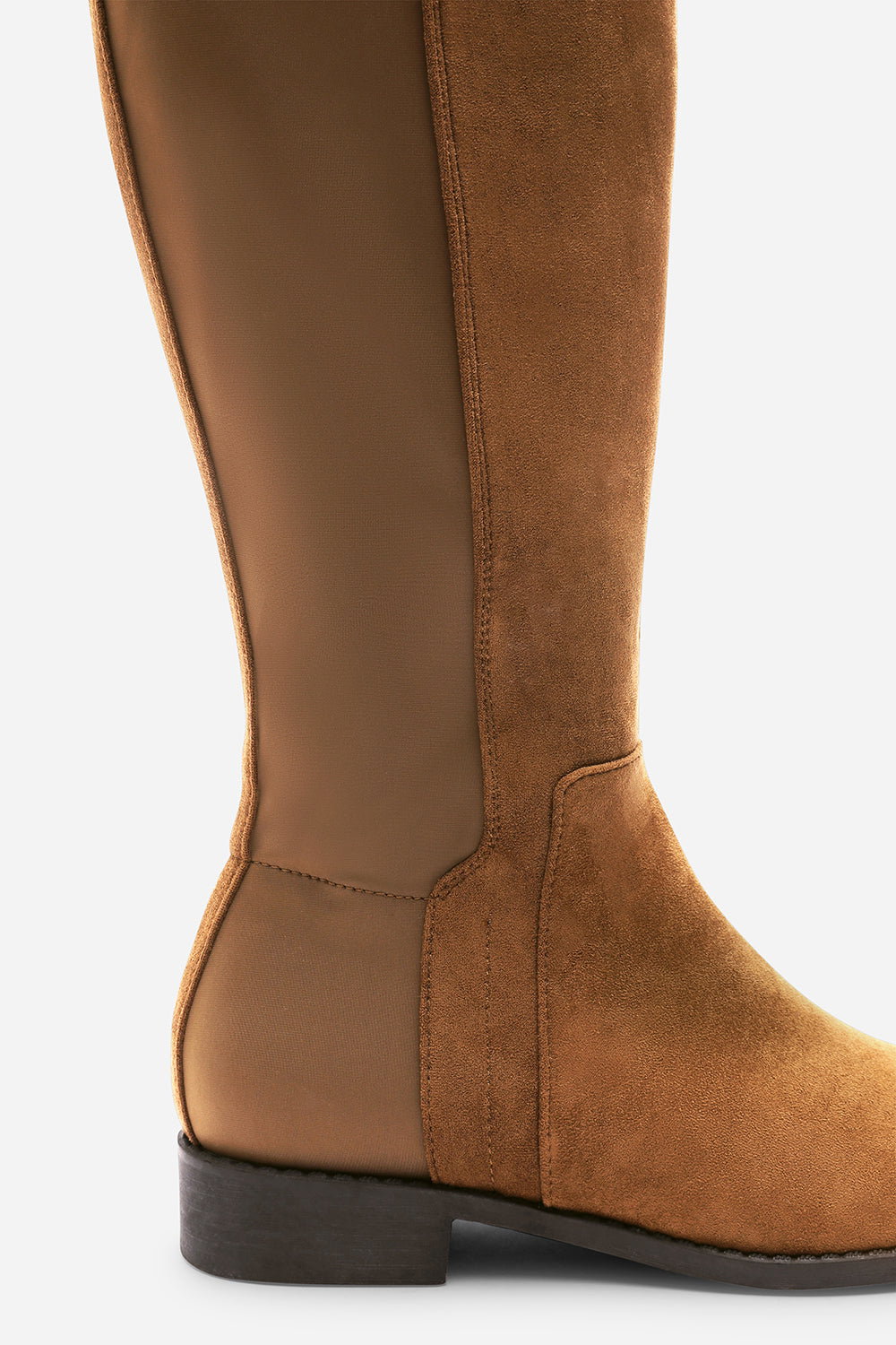 Khaki 'Parker' Knee High Boots With Side Zip, Image 2 of 6