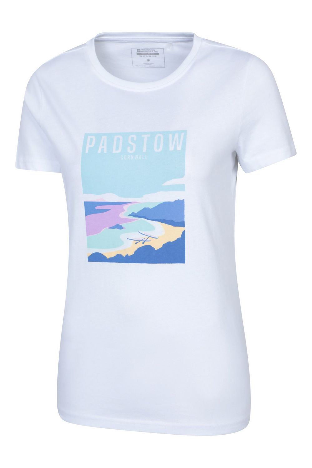 White Padstow Short Sleeved TShirt, Image 3 of 4