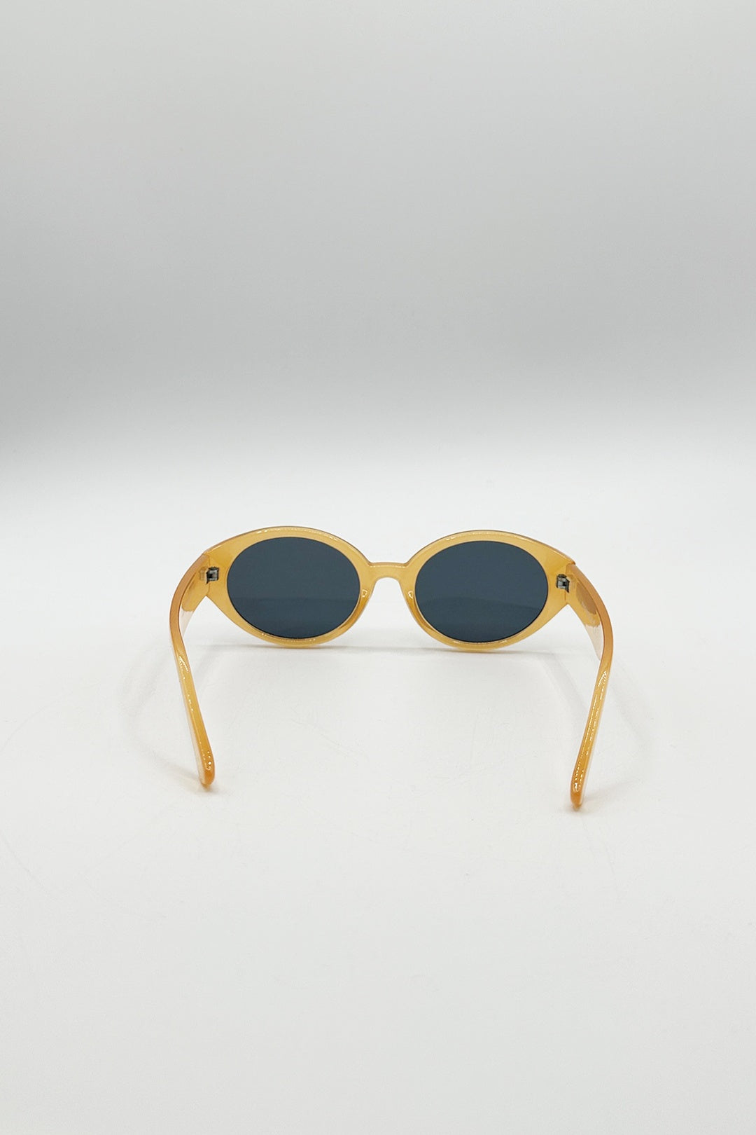 Yellow Oval Plastic Frame Sunglasses, Image 6 of 6