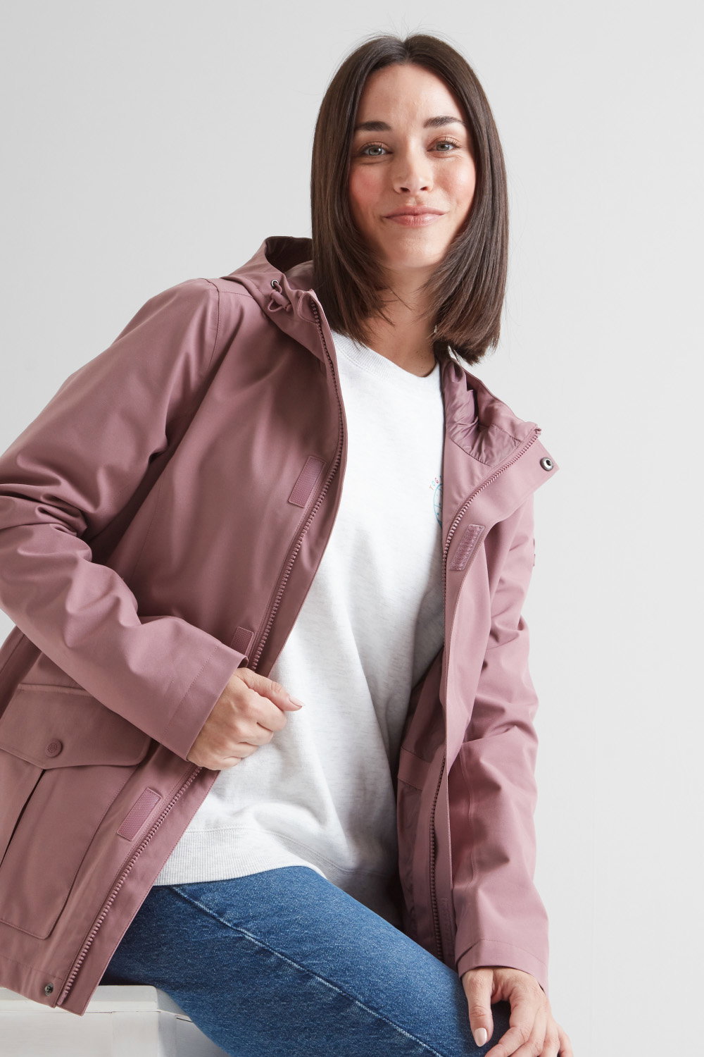 Mauve Burradon Waterproof Jacket, Image 2 of 6