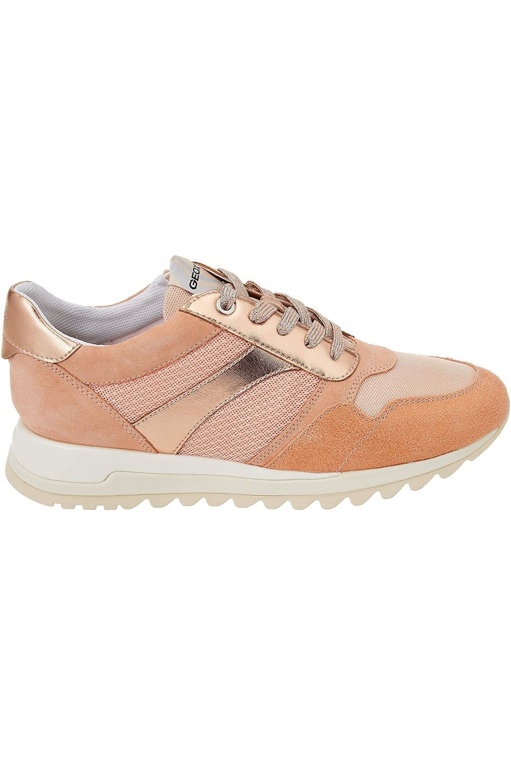 Peach Tabelya Leather Trainers, Image 3 of 6