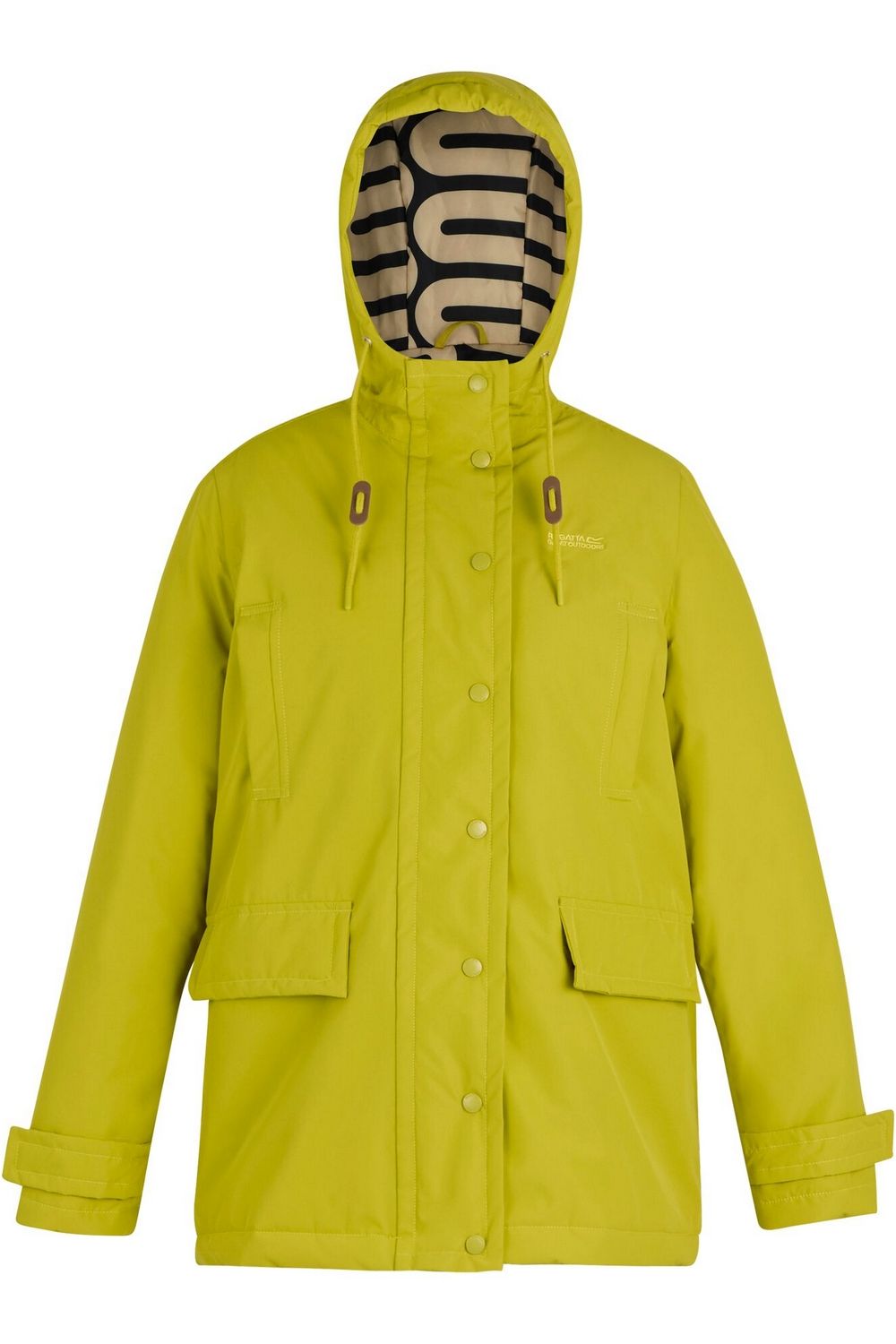 Sage Orla Kiely Plain Mid Length Waterproof Jacket, Image 2 of 4