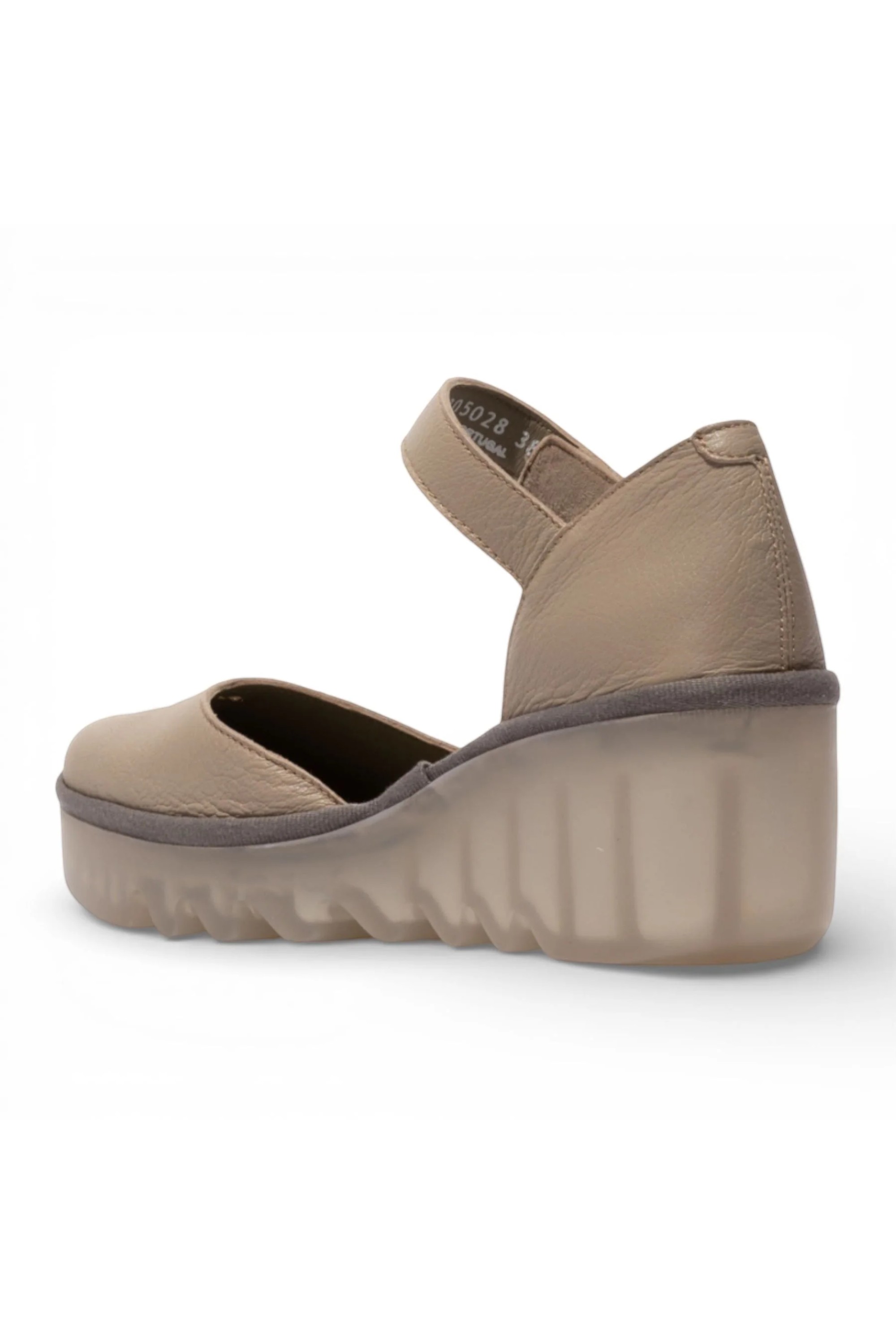 Grey Womens Durable Wedge Sandals-BISO305FLY, Image 4 of 5
