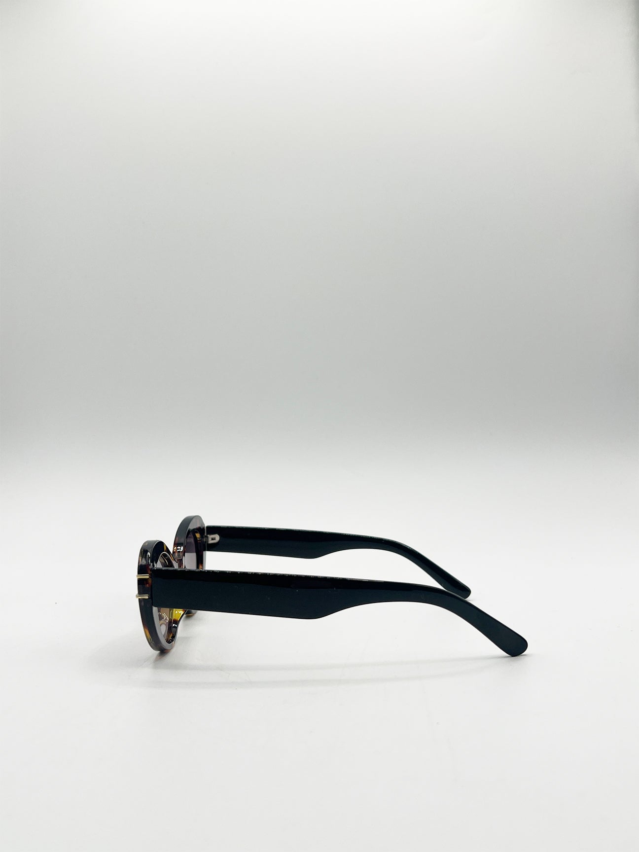 Brown Oval Cat-Eye Sunglasses in Tortoise, Image 5 of 6