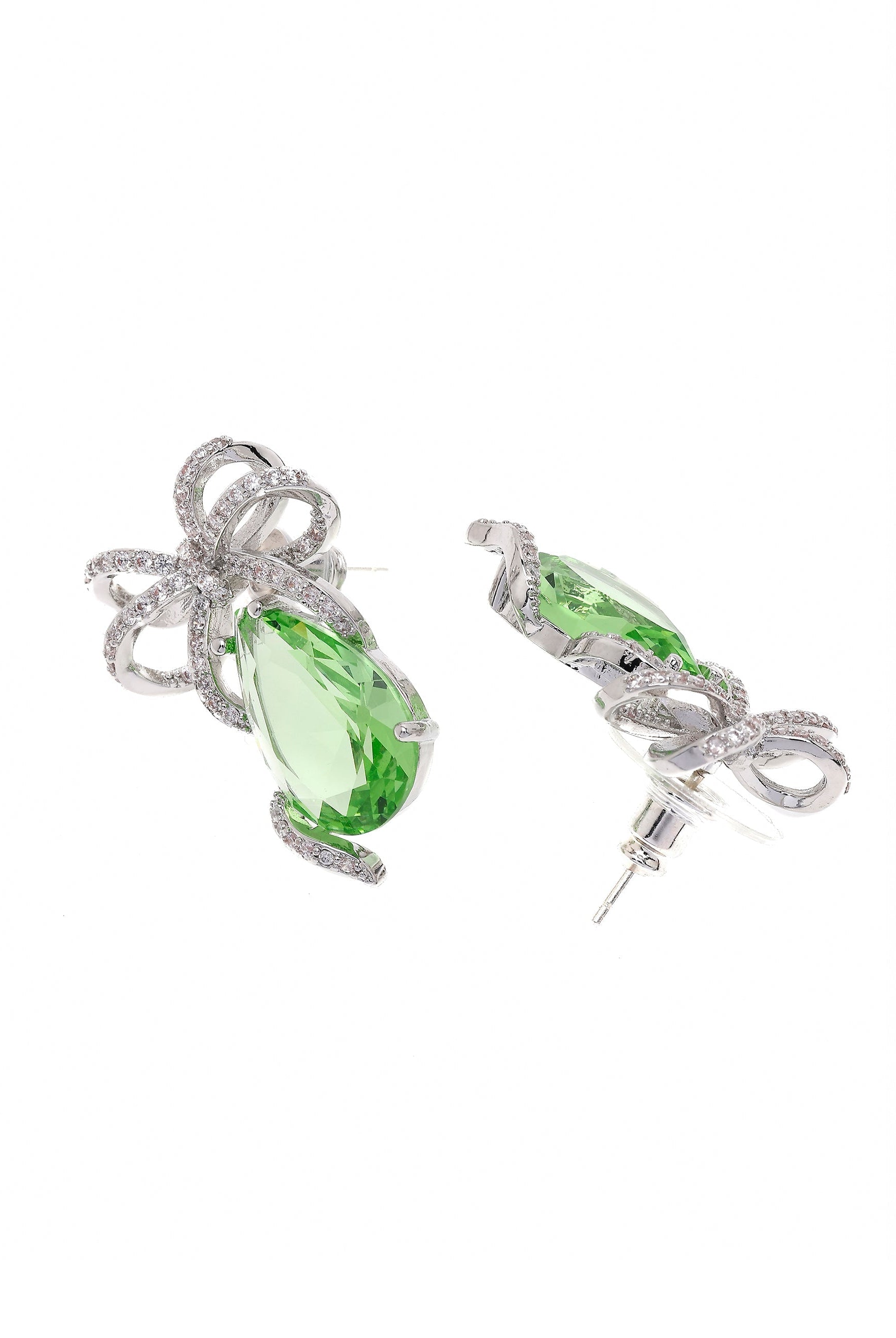 Green Charming Green Drop Earrings, Image 3 of 4