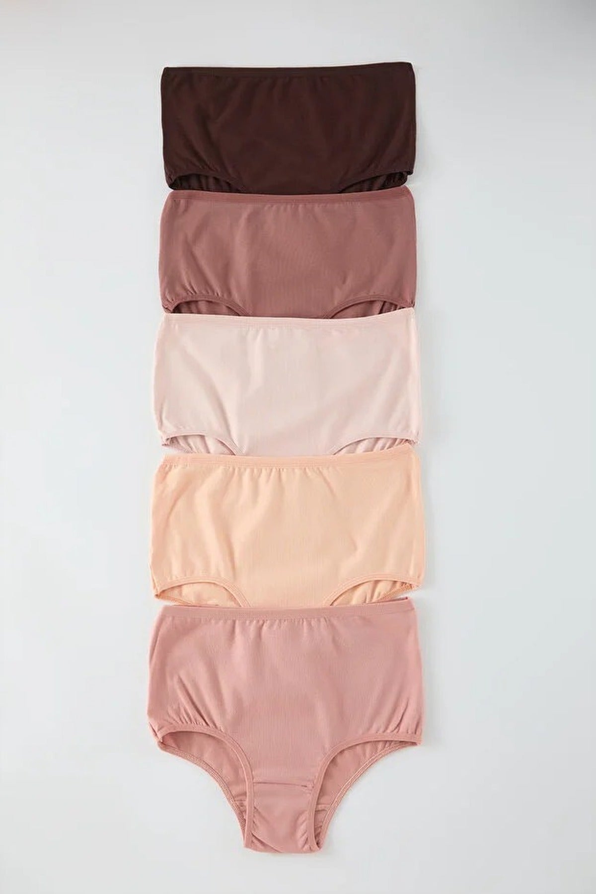 Multi 5 Pack Plain High Waist Seamfree Briefs Set, Image 3 of 3