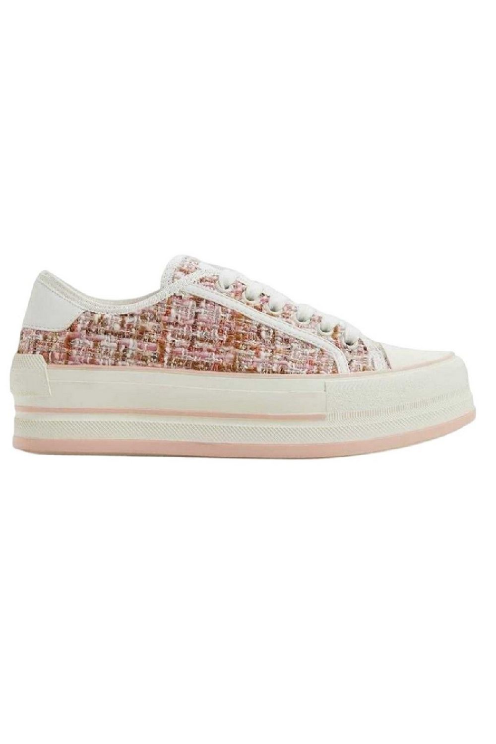Pink Rayes Tweed Trainers, Image 4 of 4