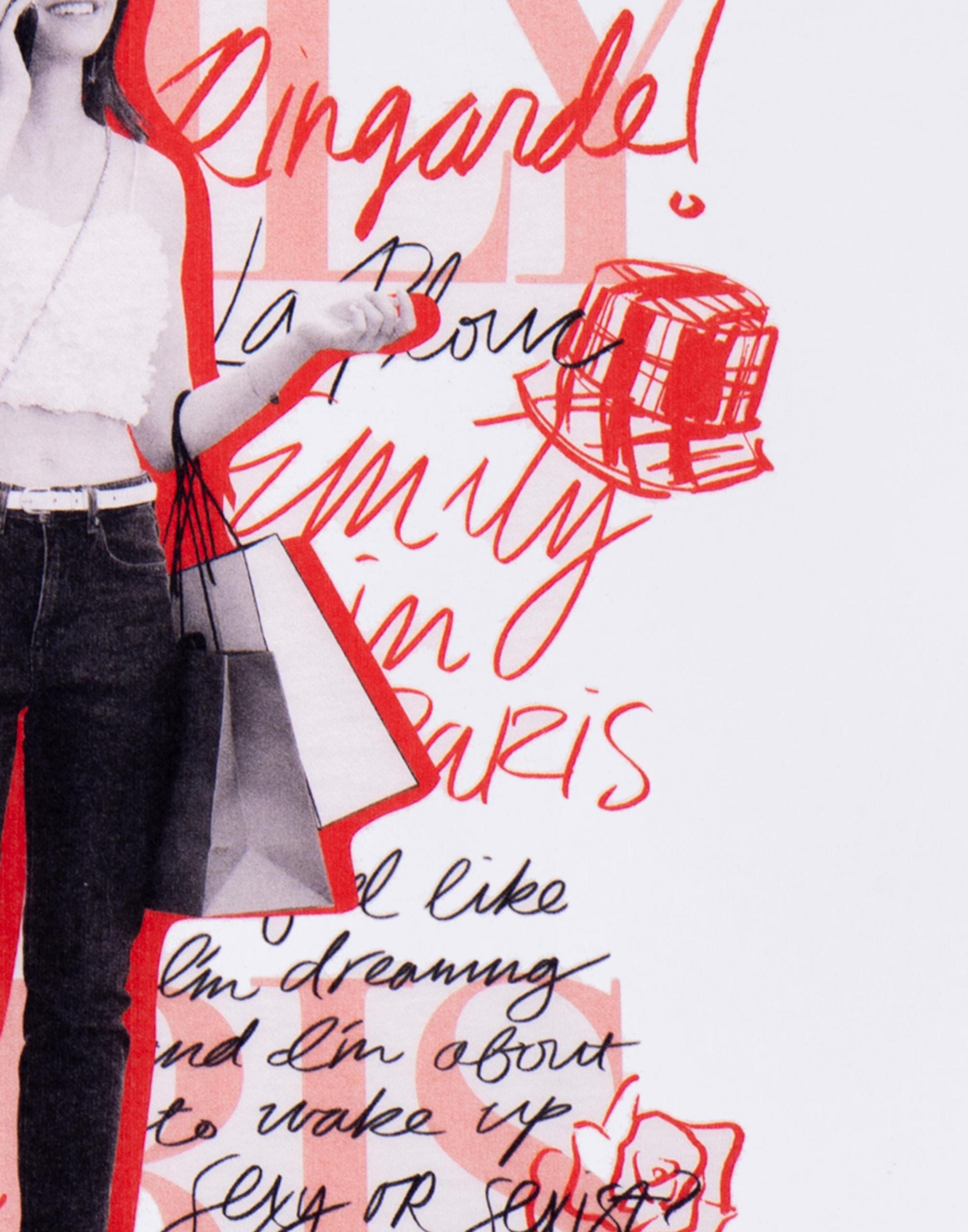 White Emily In Paris Mono Typography T-Shirt, Image 6 of 6