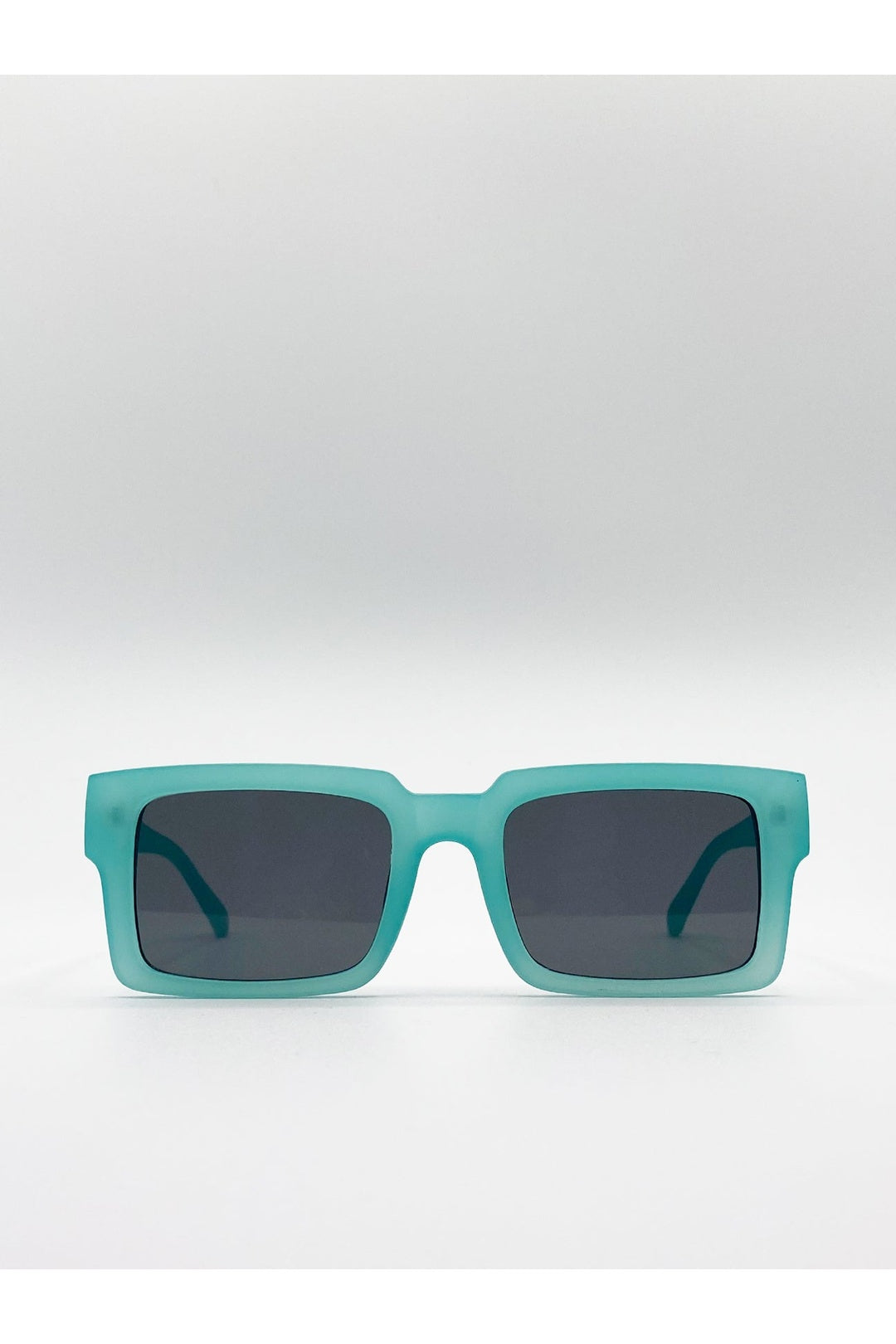 Mint Square Matte Crystal Frame Sunglasses, Image 1 of 6