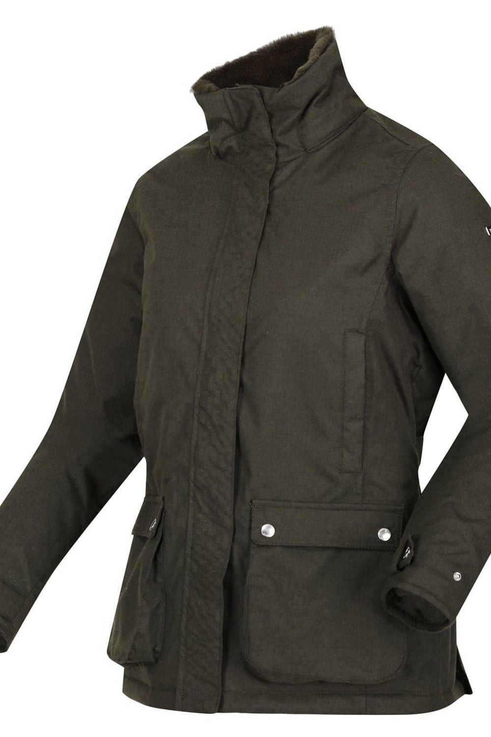Khaki Leighton Plaid Waterproof Jacket, Image 2 of 3