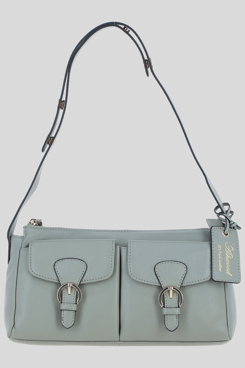 Olive Ashwood Leather Olive 'Nevaria' Real Leather Shoulder Bag, Image 1 of 4