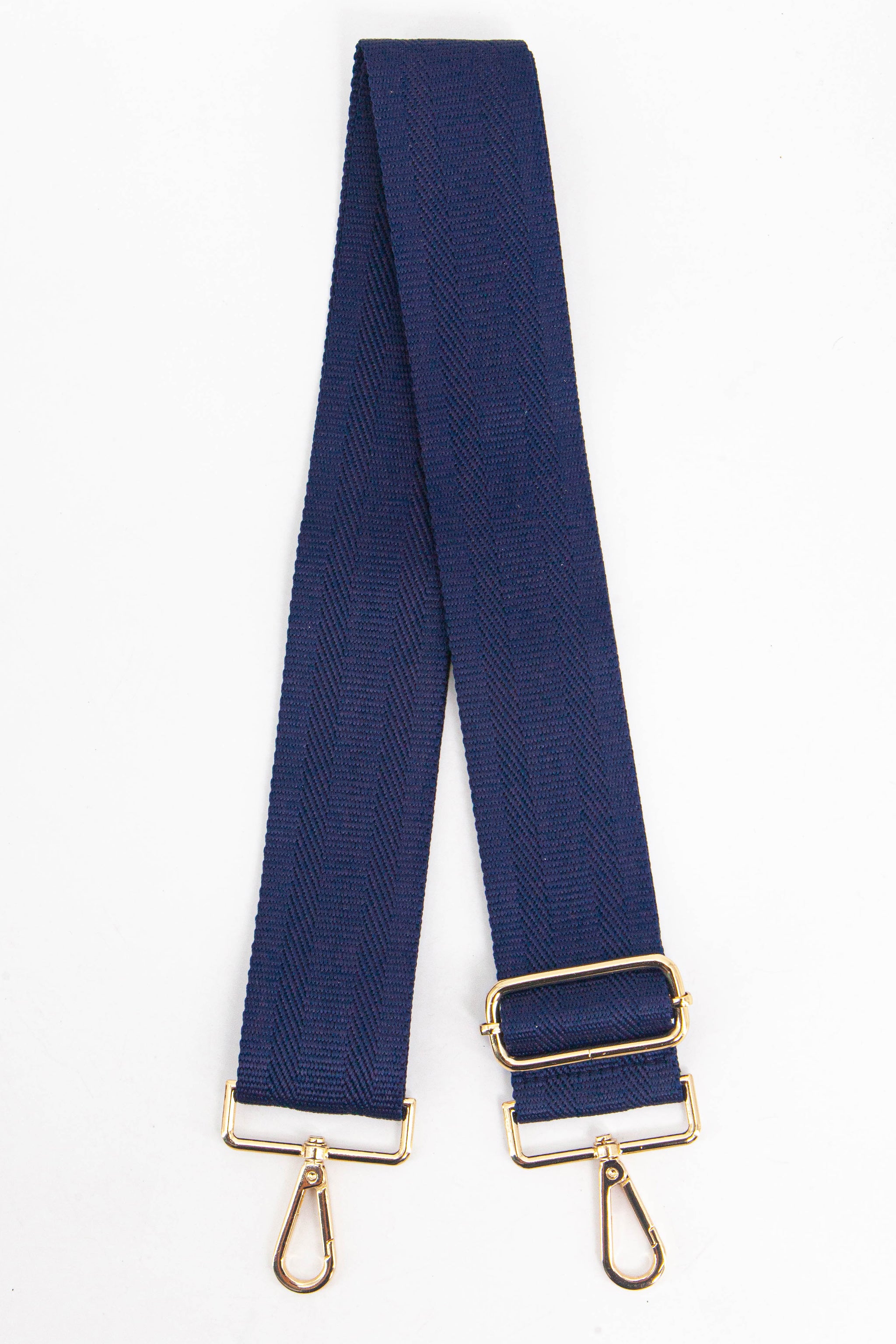 Navy Blue Sarta Navy Blue Plain Woven Wide Bag Strap, Image 1 of 4