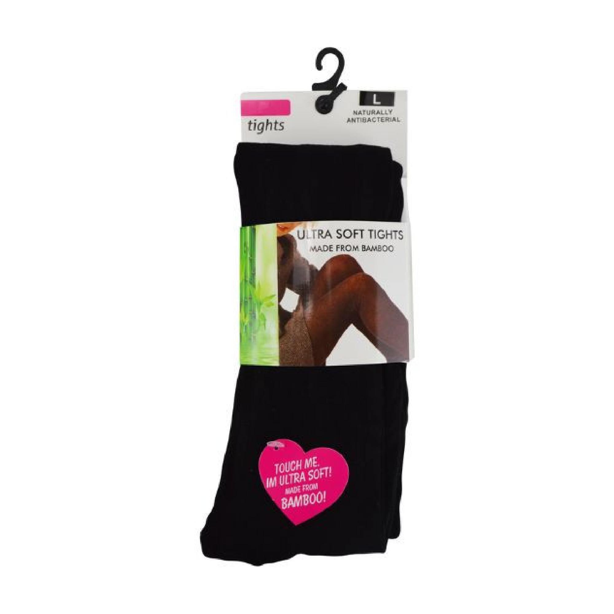 Black 2 Pack Soft Breathable Bamboo Tights in Black, Image 3 of 3