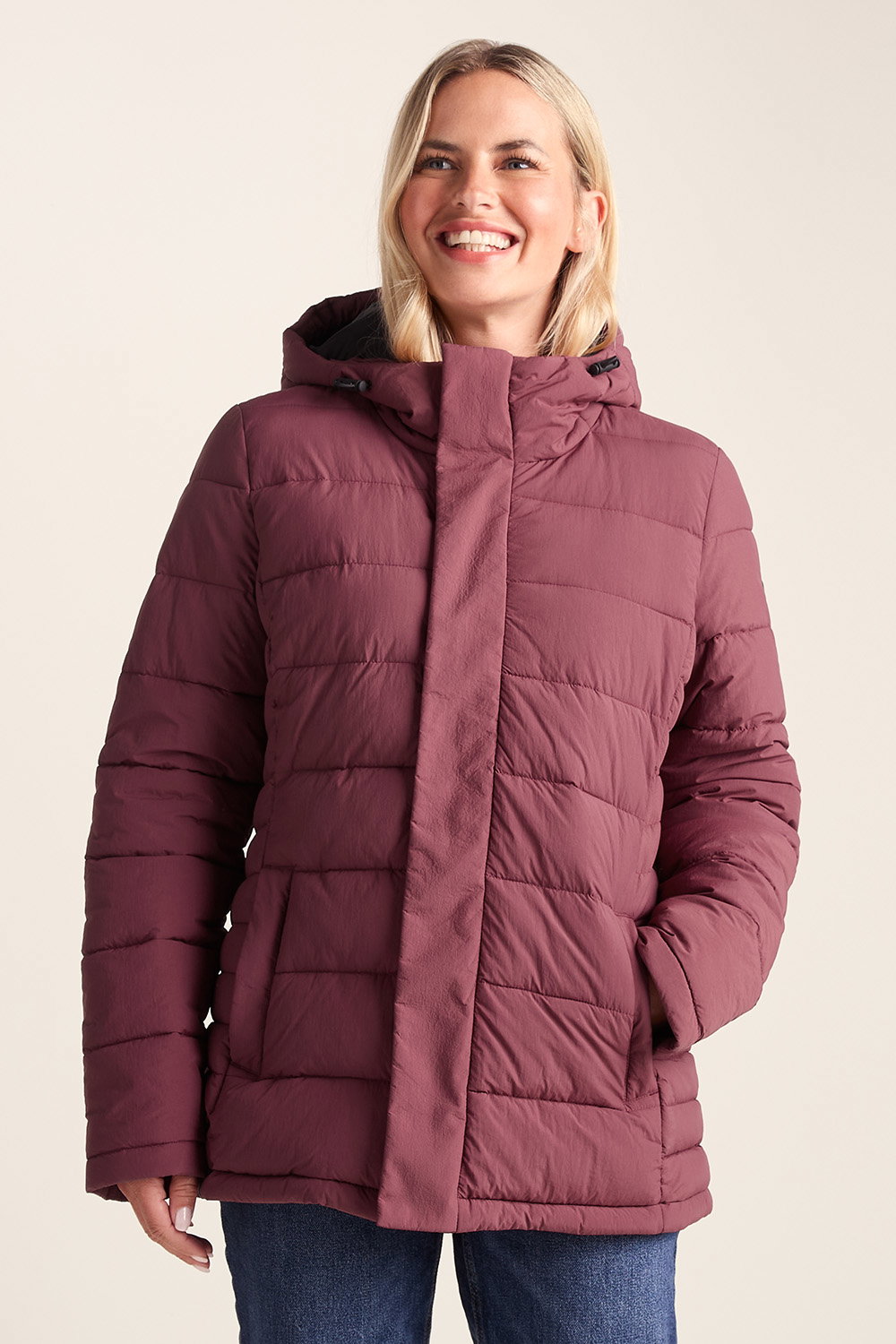 Burgundy Sleight Short Insulated Parka, Image 1 of 6