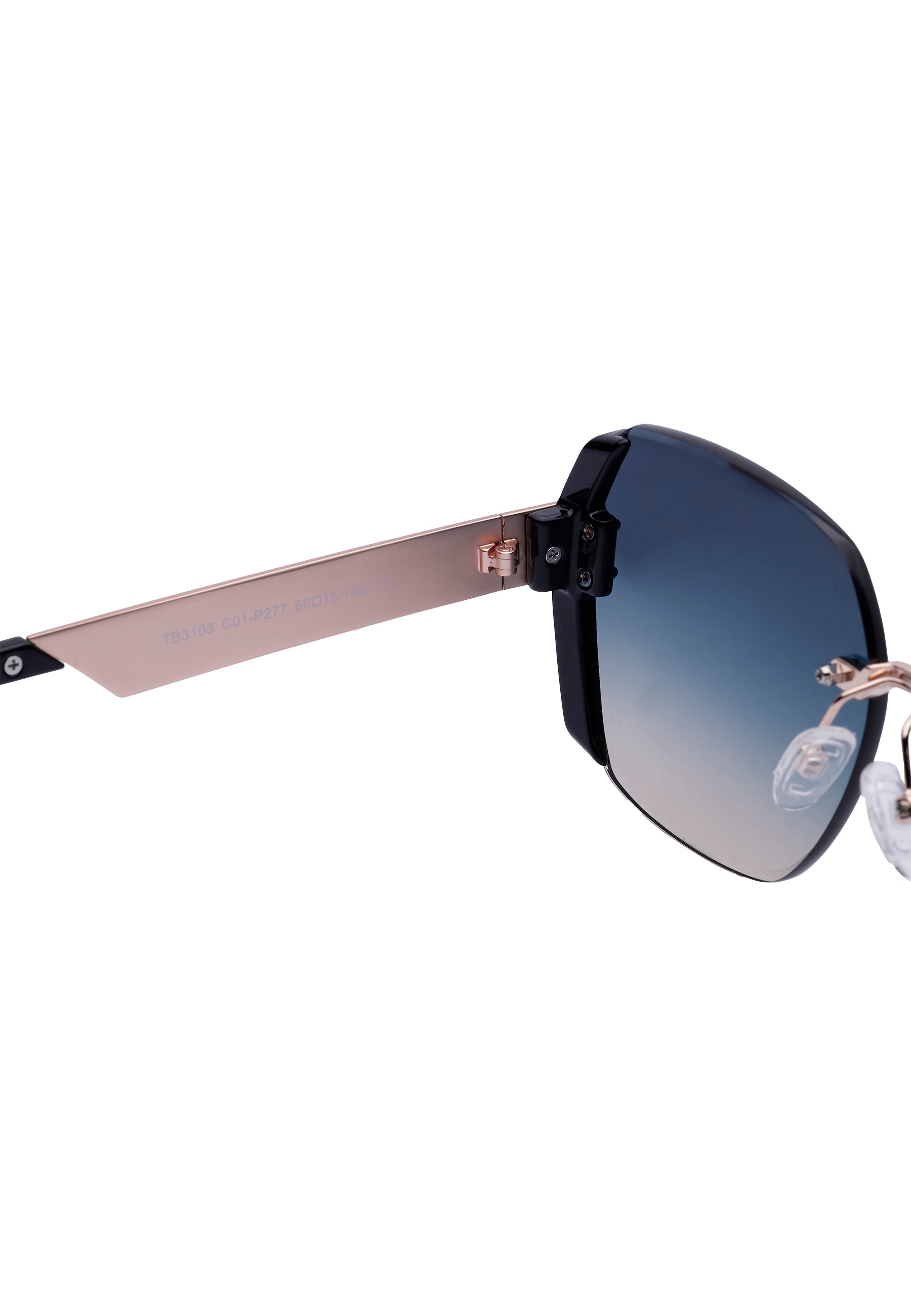 Black AVANT-GARDE PARIS Black Bold Square Sunglasses, Image 4 of 7