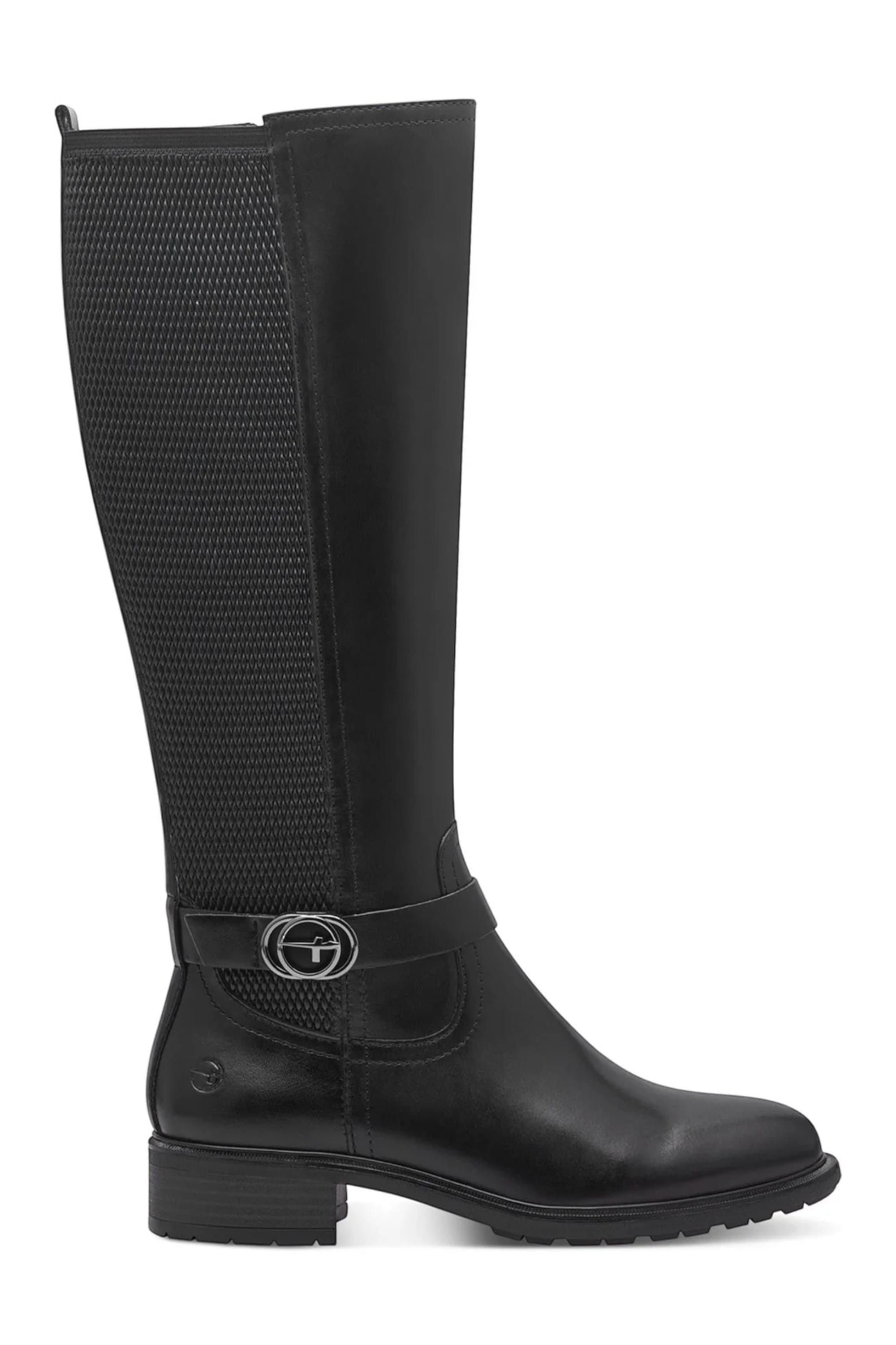 Black Tamaris Black Tamaris Womens Black Riding Boots, Image 1 of 7