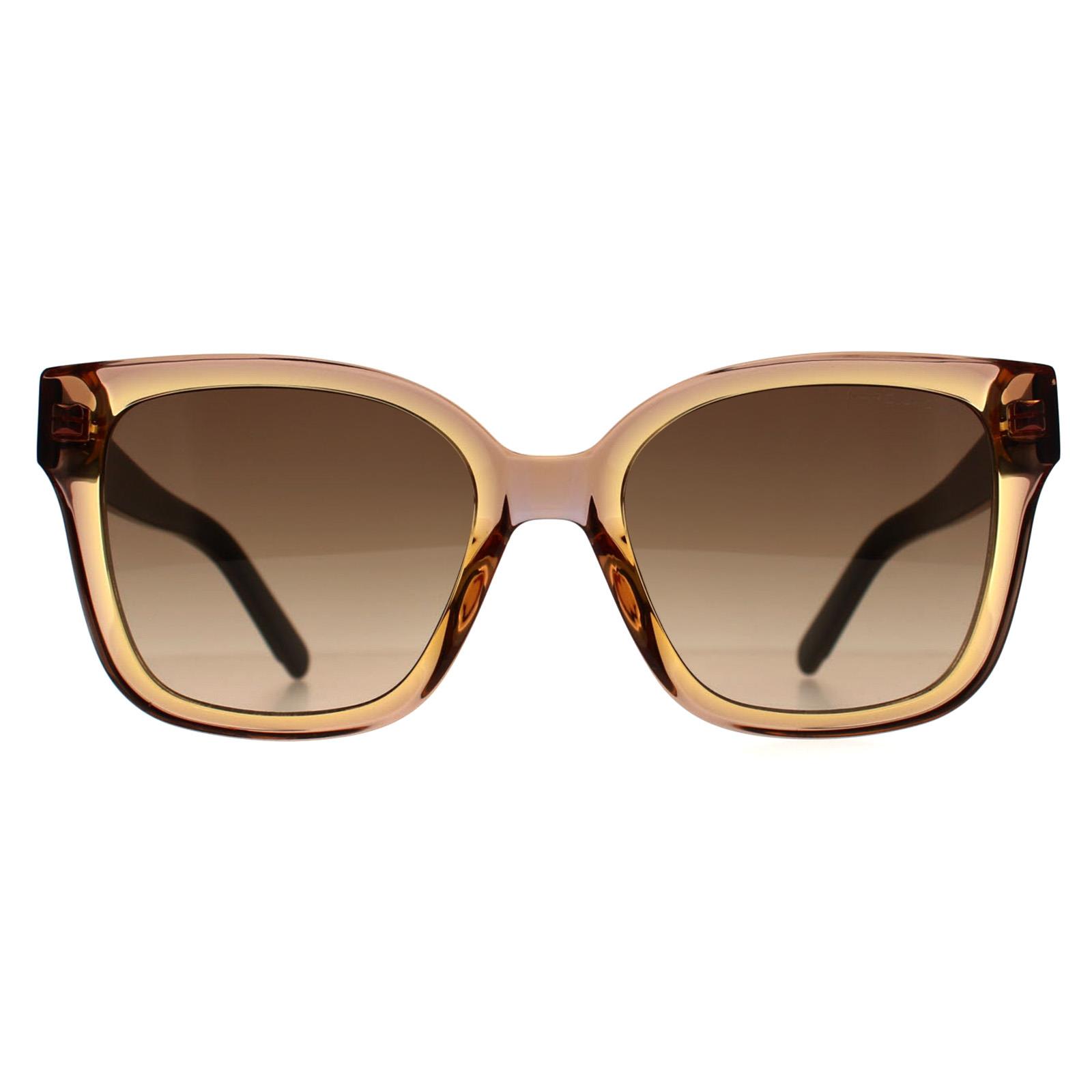 Brown Marc Jacobs Brown Square Transparent Brown Black Brown Gradient 458/S, Image 1 of 3