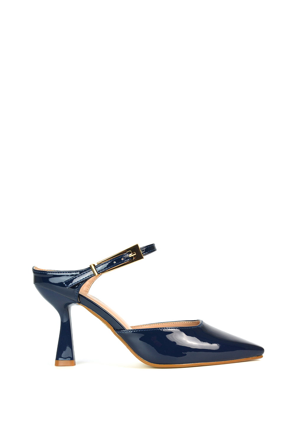 Black 'Daisy-May' High Heel Mules With Pointed Toe