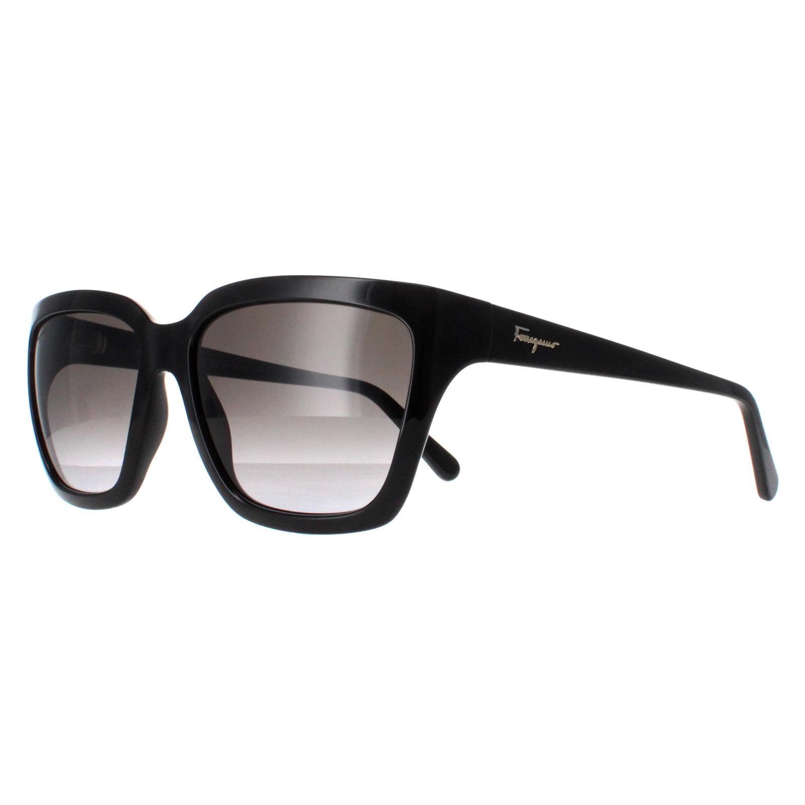 Black Salvatore Ferragamo Black Square Black Grey Gradient SF1018S, Image 2 of 4