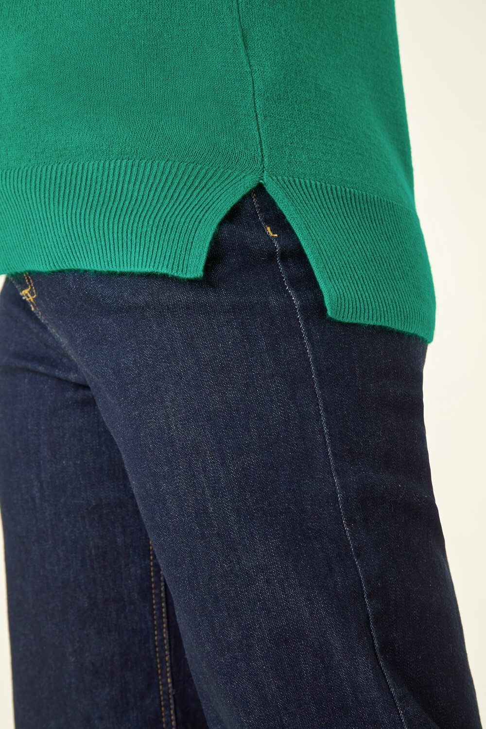Green Plain Soft Crew Neck Jumper, Image 6 of 5