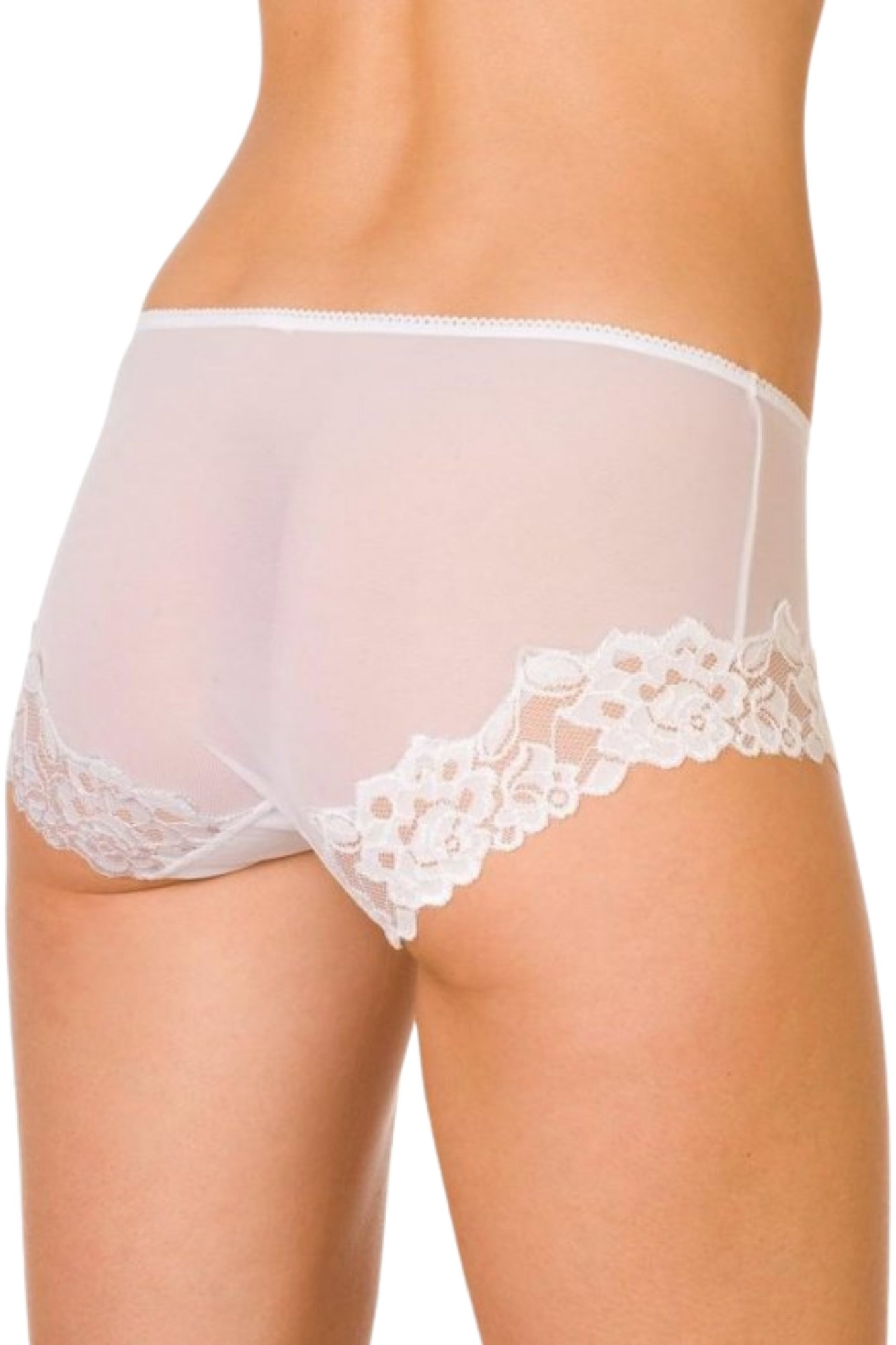 White 3 Pack Sheer Mesh Lace Boxers, Image 2 of 3