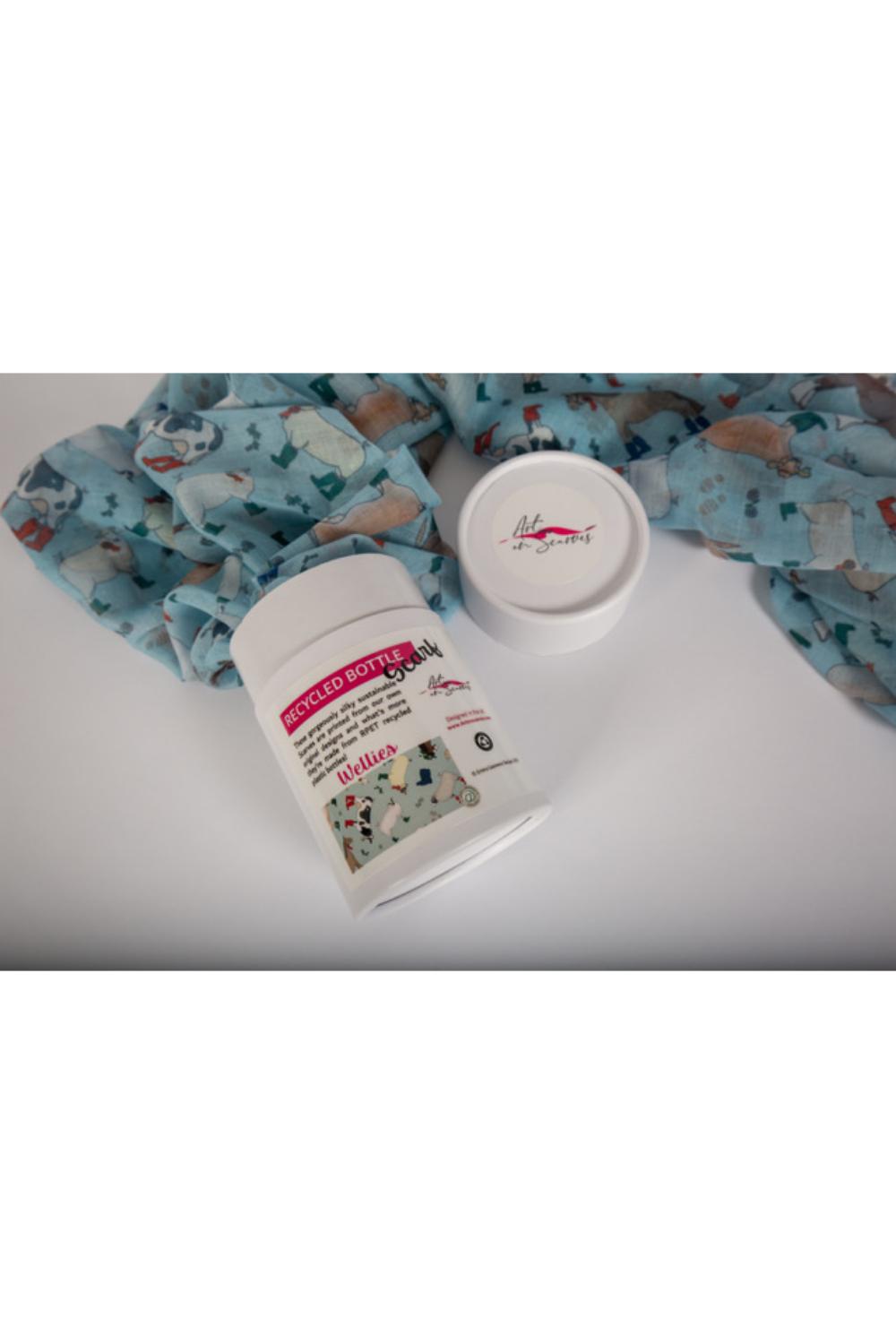 Multi Recycled Bottle Scarf - Wellies, Image 2 of 3