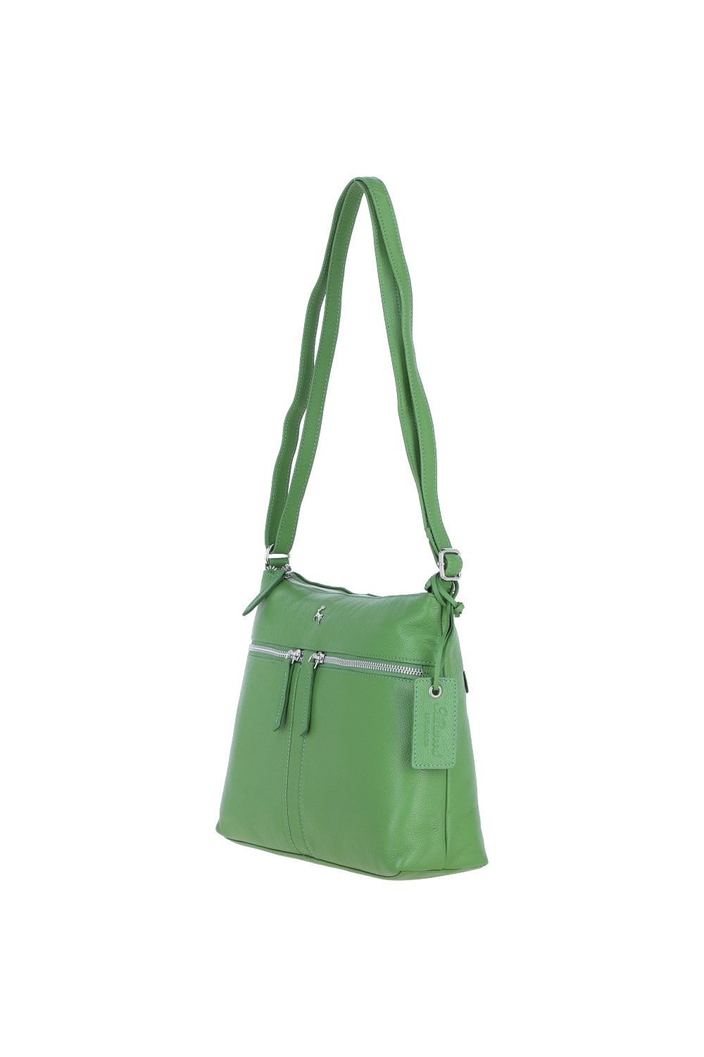 Green 'Mourne' Sleek Real Leather Shoulder Bag, Image 3 of 5