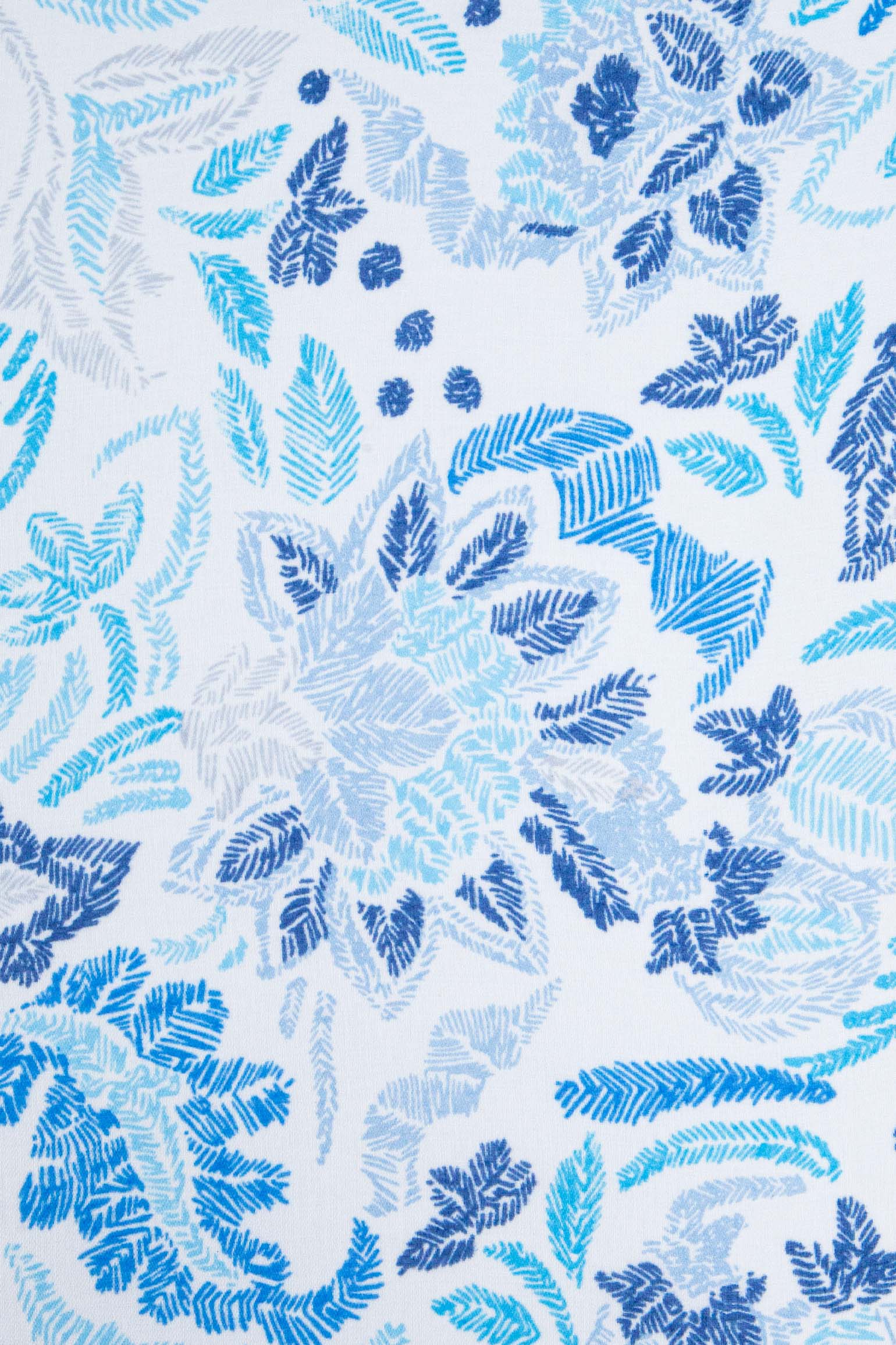 Blue Paisley Floral Lightweight Scarf, Image 3 of 5
