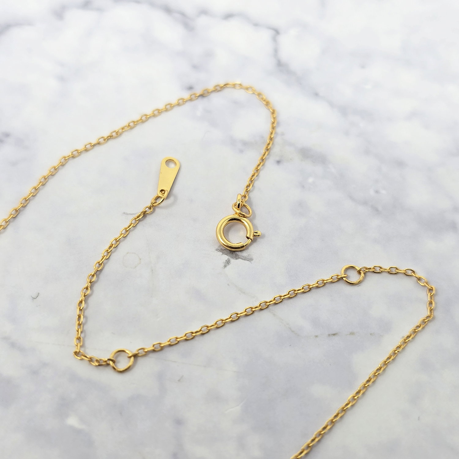 Gold Cluster Sparkling Diamond Gemstone Gold-Plated Necklace, Image 2 of 2