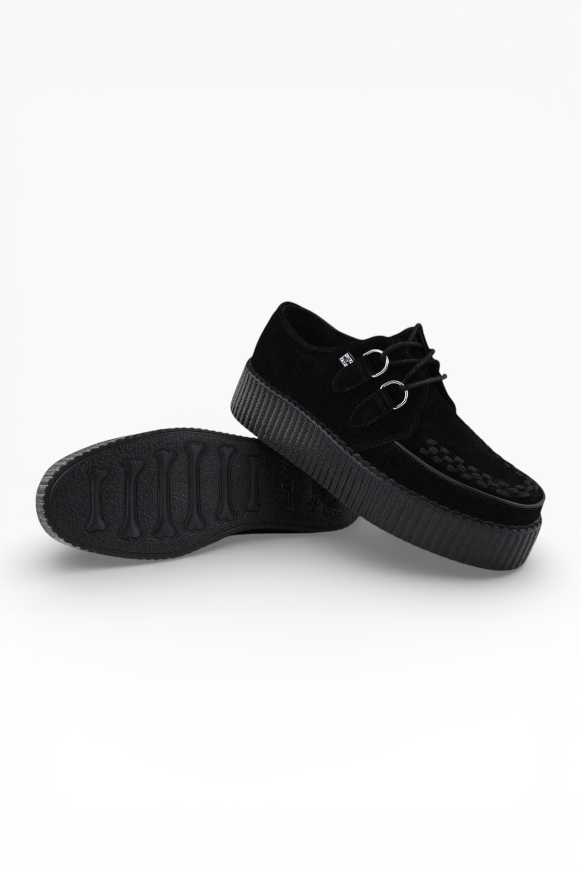 Black TUK Footwear Black Viva High Creeper Goth Shoes - AV7757, Image 5 of 7