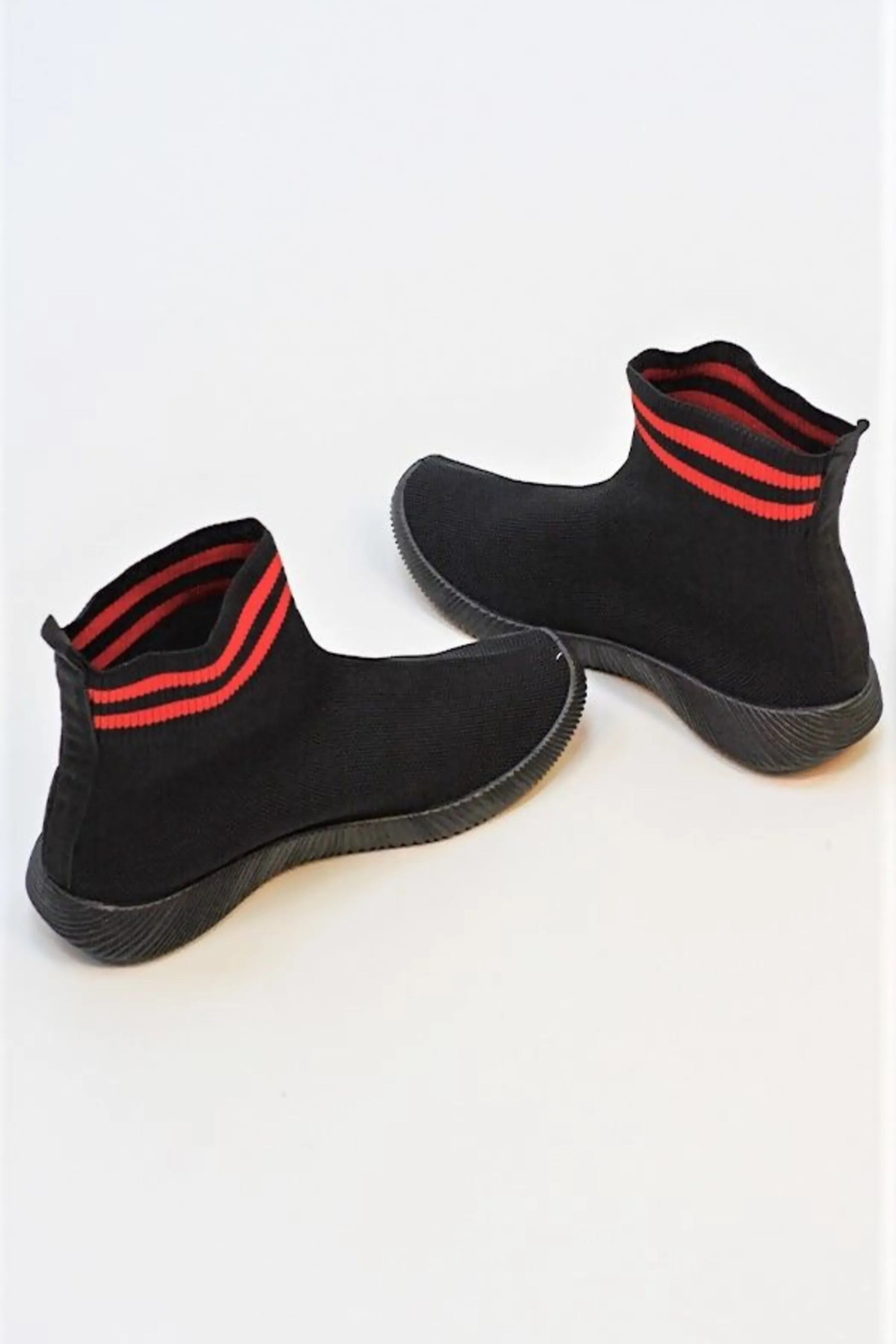 Black Chunky Sole High Runner Sock Trainers - Vera, Image 2 of 2