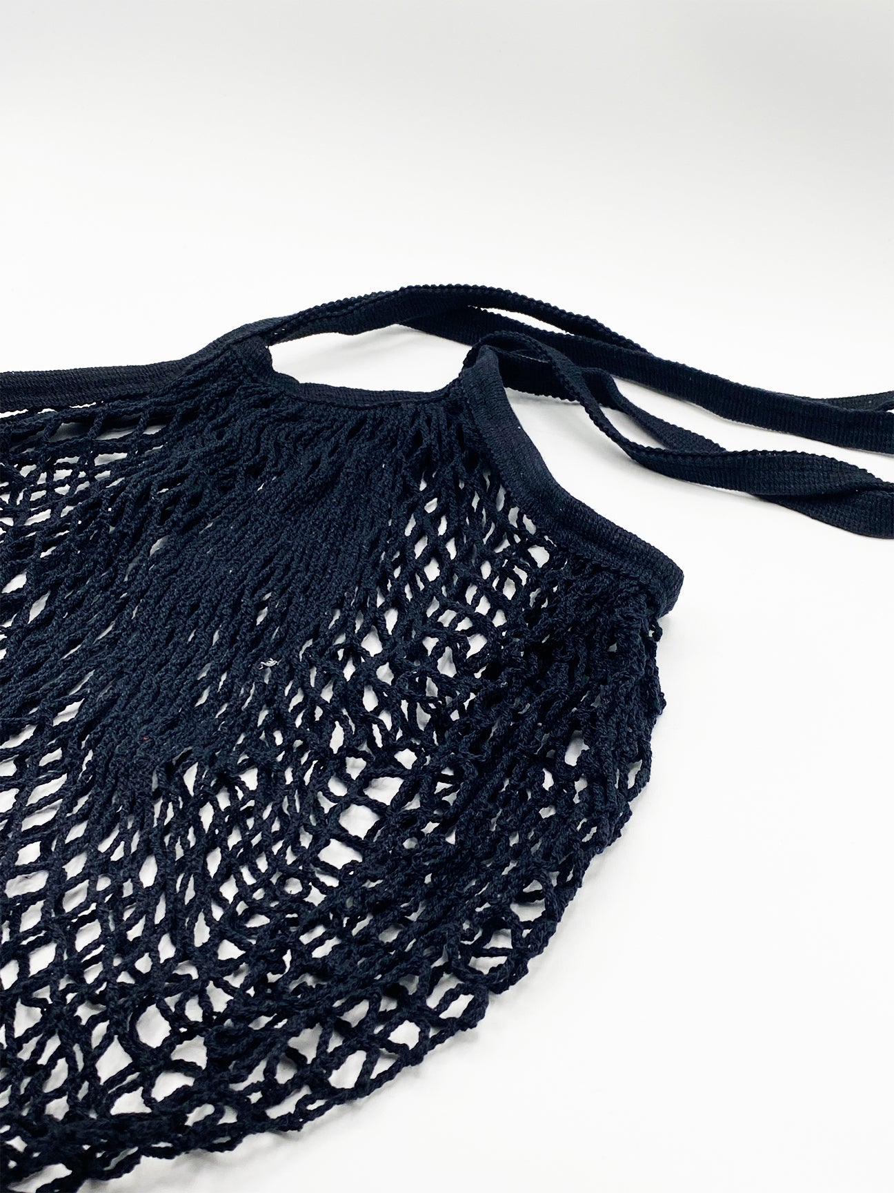 Black Small Beach Crochet Bag in Black, Image 2 of 5