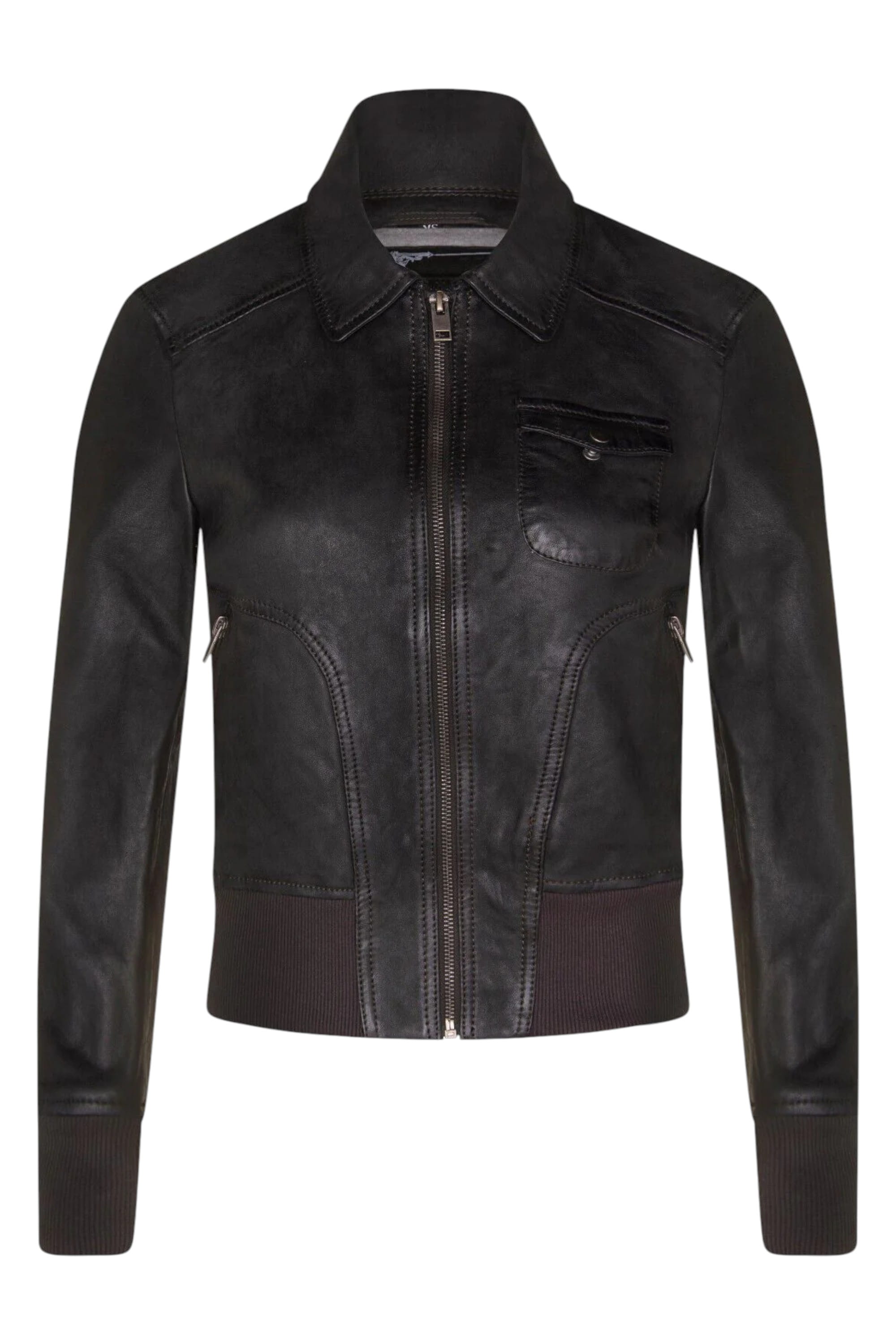 Grey Womens Varsity Bomber Jacket-Modbury, Image 1 of 4