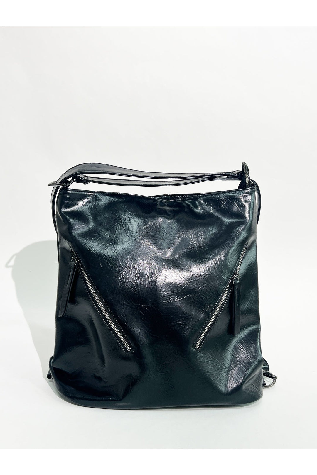 Black Hobo Shoulder Bag & Backpack - 2 in 1, Image 6 of 6
