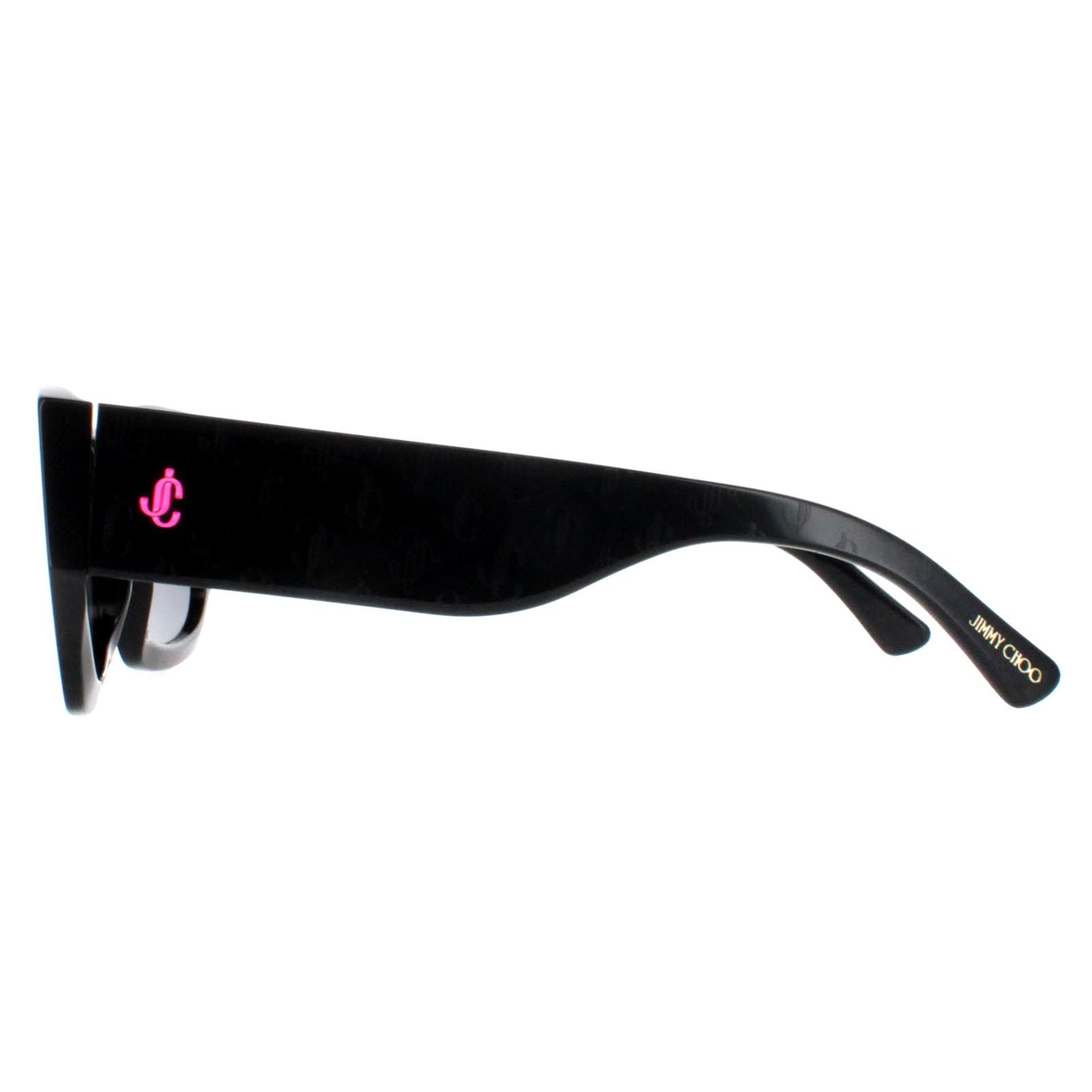 Black Jimmy Choo Black Rectangle Black with Black Pattern Temples Grey CAMI/S, Image 3 of 4