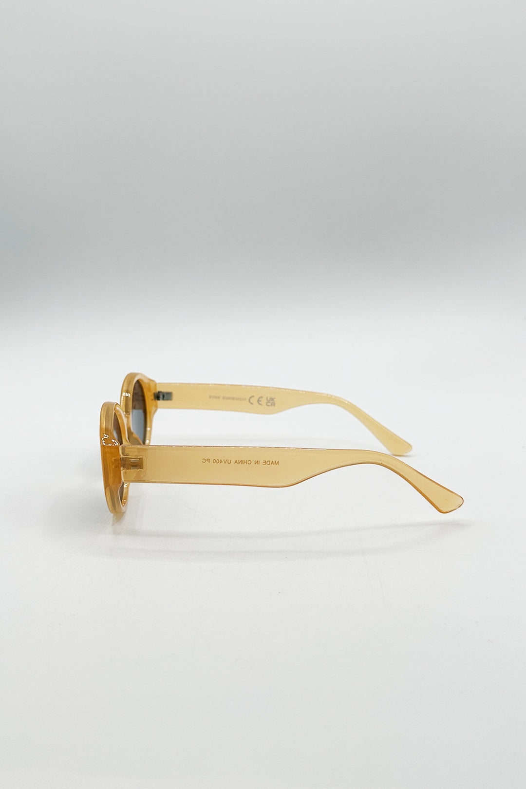 Yellow Oval Plastic Frame Sunglasses, Image 5 of 6
