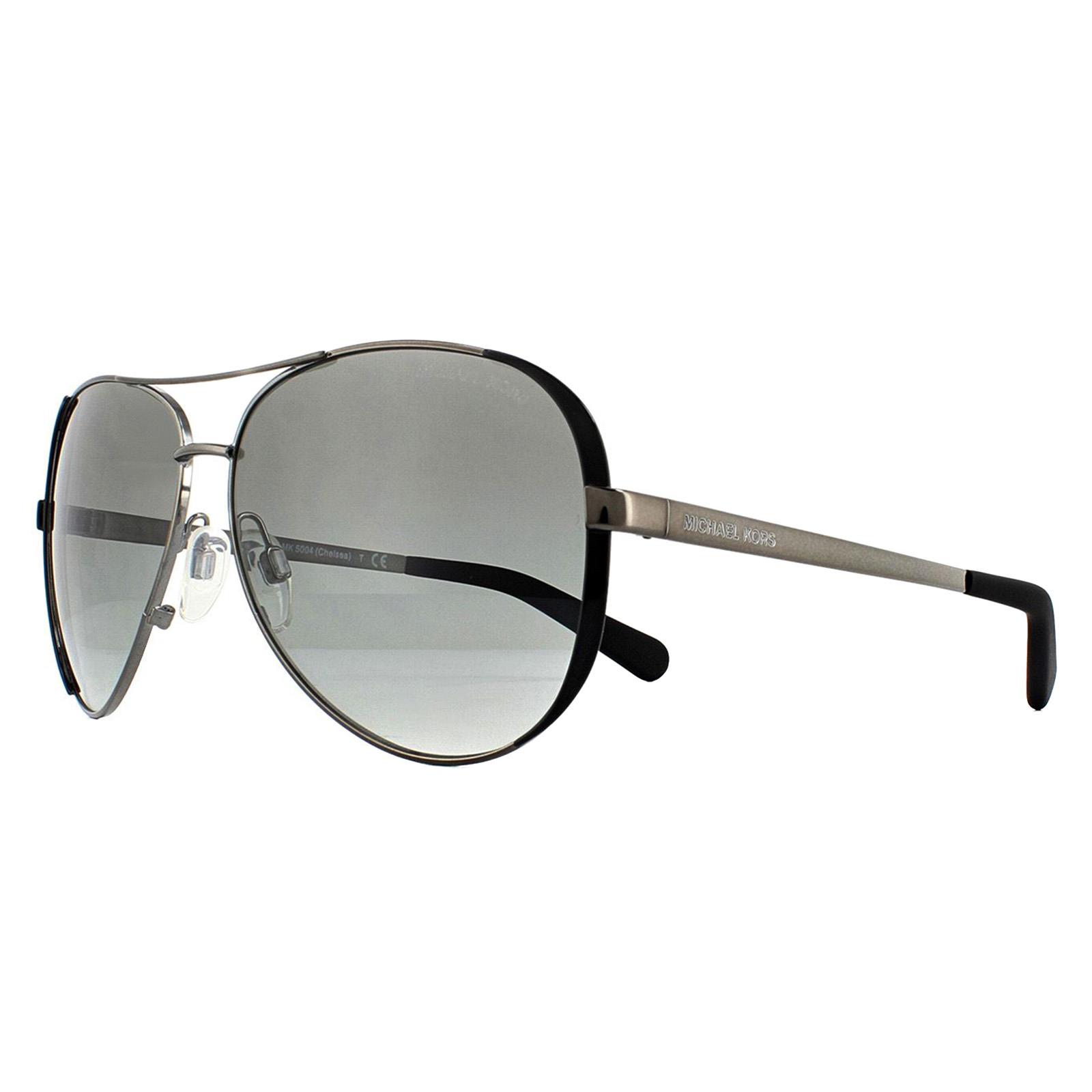 Black Aviator Gunmetal Black Grey Gradient Sunglasses, Image 2 of 4