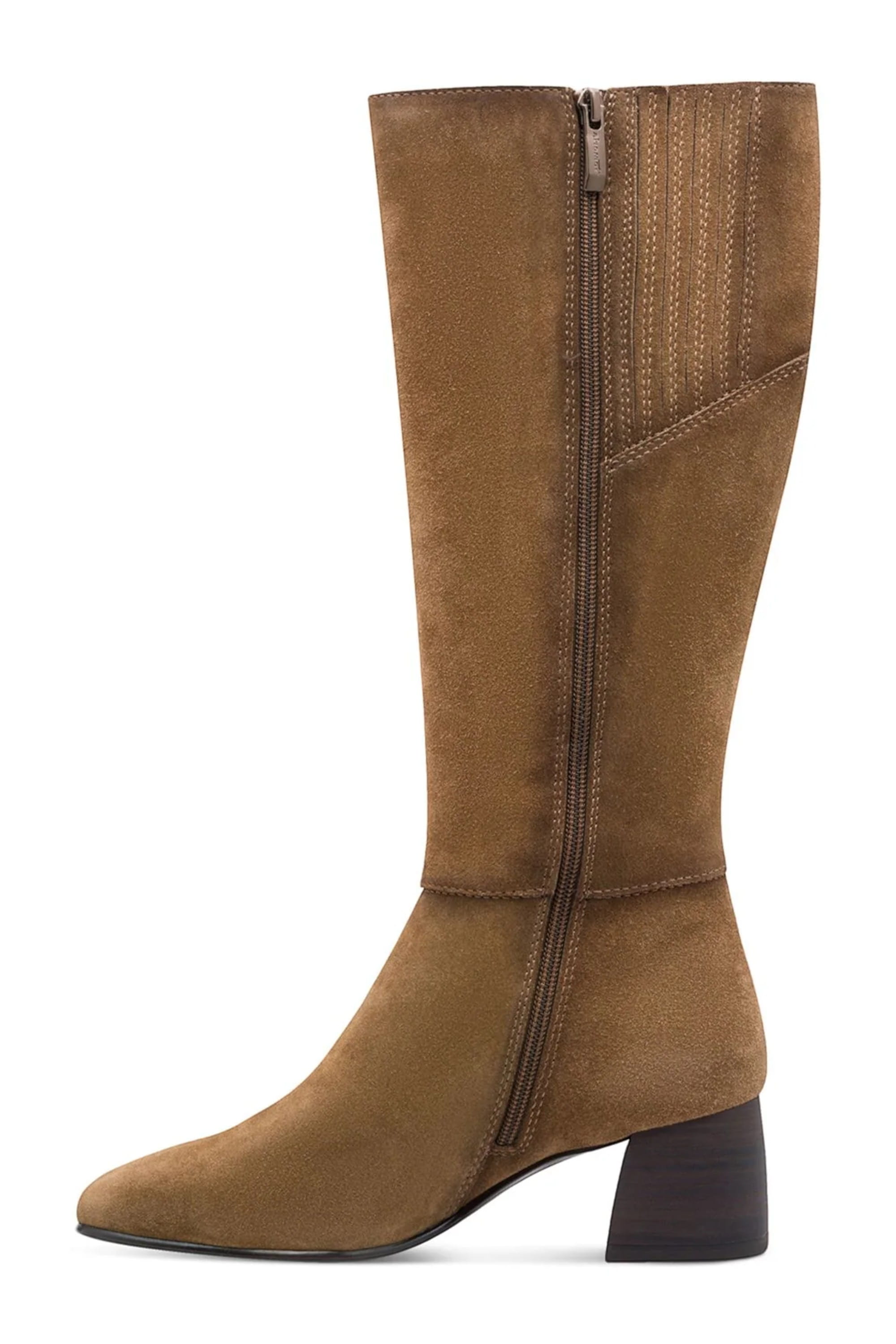 Brown Tamaris Brown Tamaris Womens Camel Heel Riding Boots, Image 4 of 7